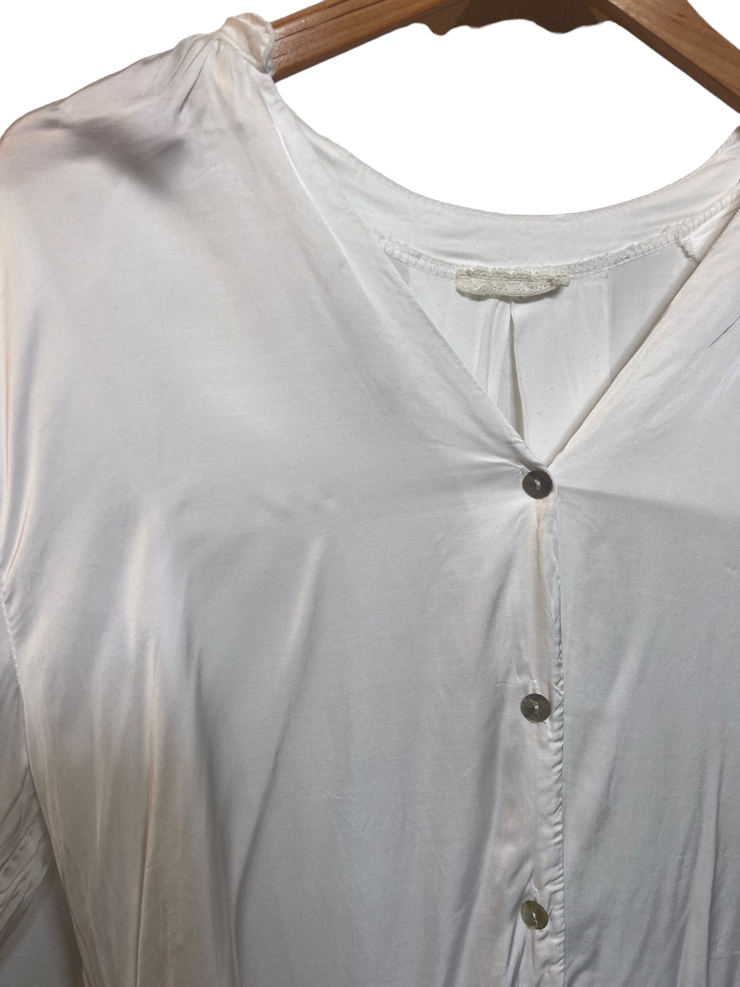 Women’s White Silk Dress (Size L)