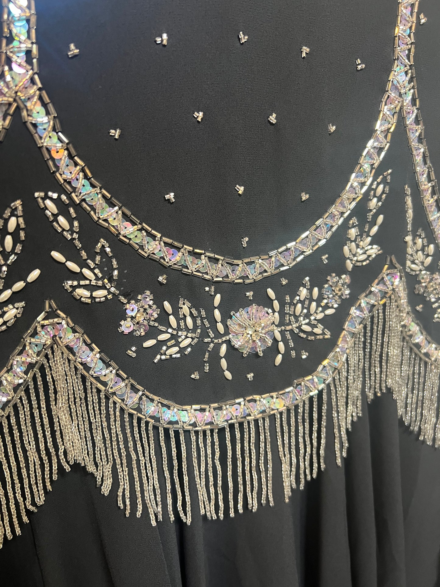 Jack Bryan Black Bejewelled Dress (Size XL)