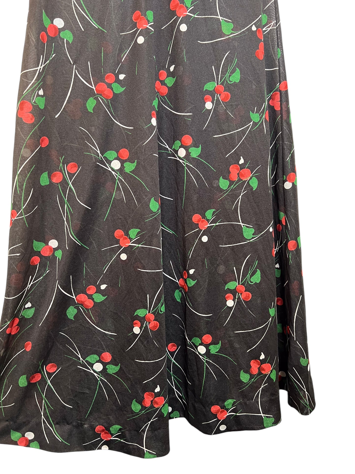 Women’s Flower Patterned Black Dress (Size L)