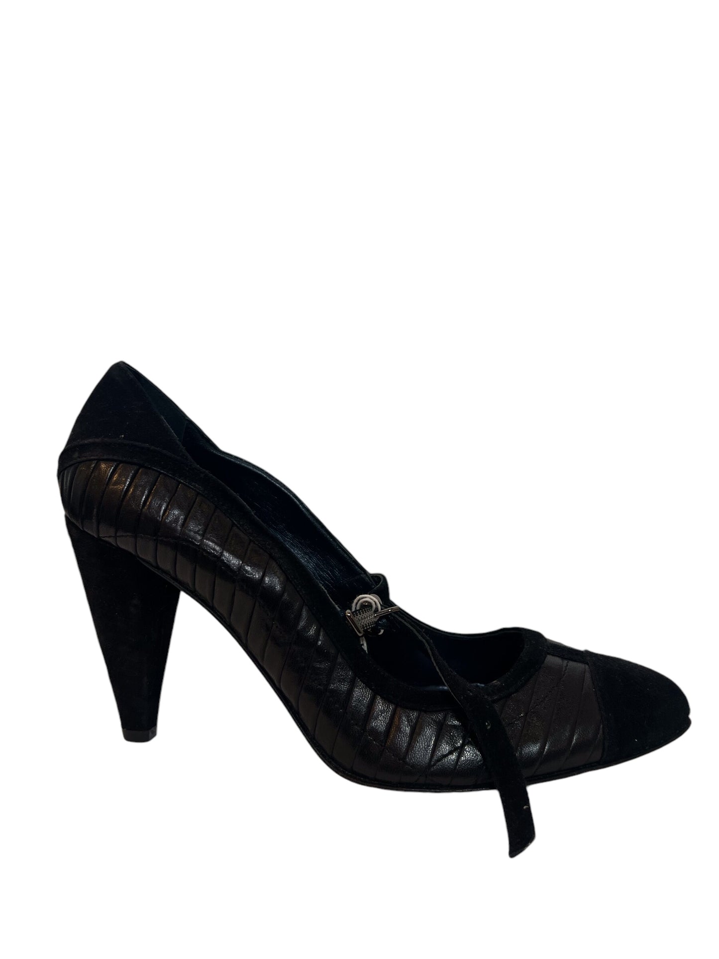 Napoleoni Black Cone Heels (Size 6)