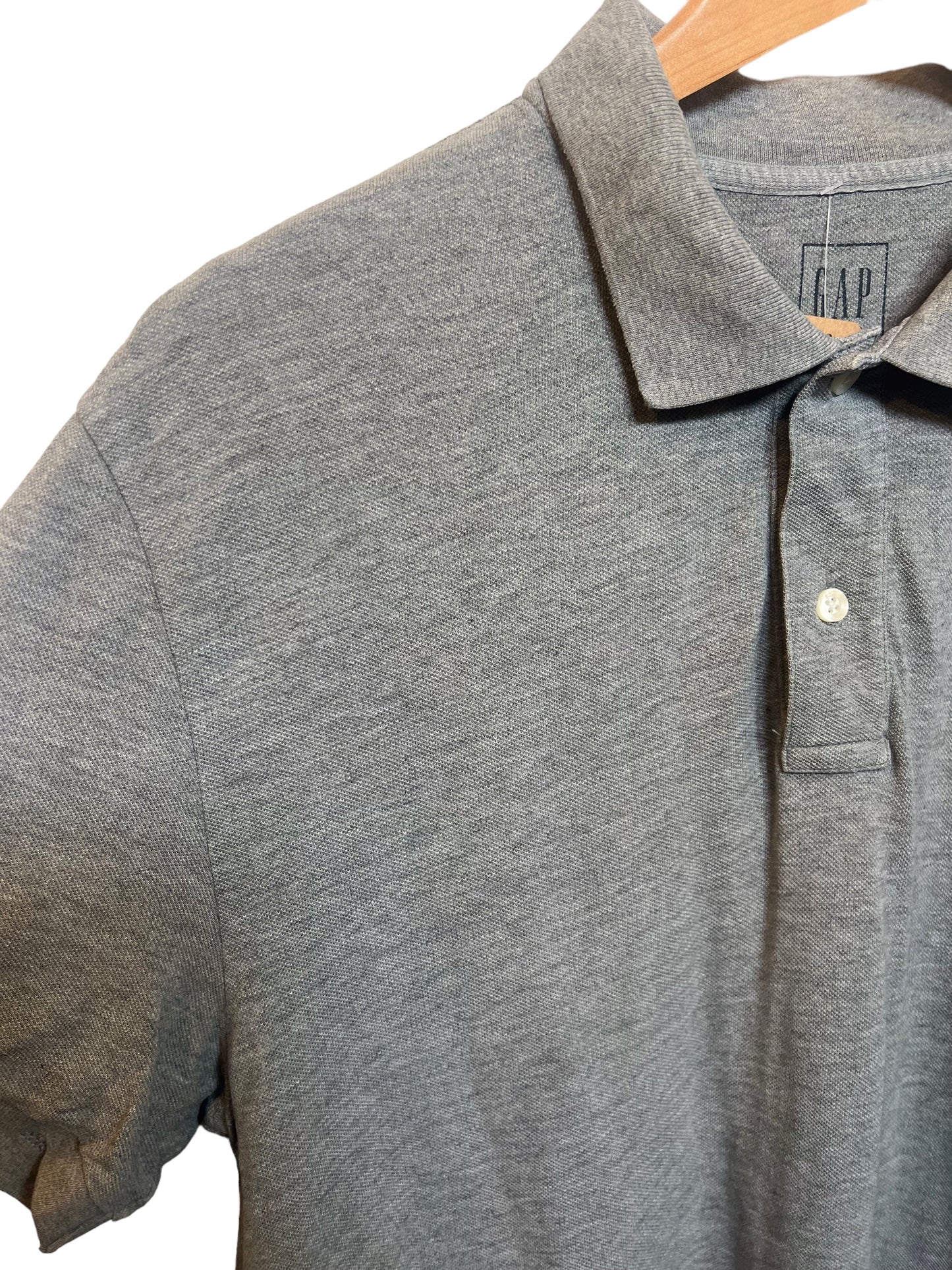 Vintage Gap Grey Polo T Shirt (Size L)