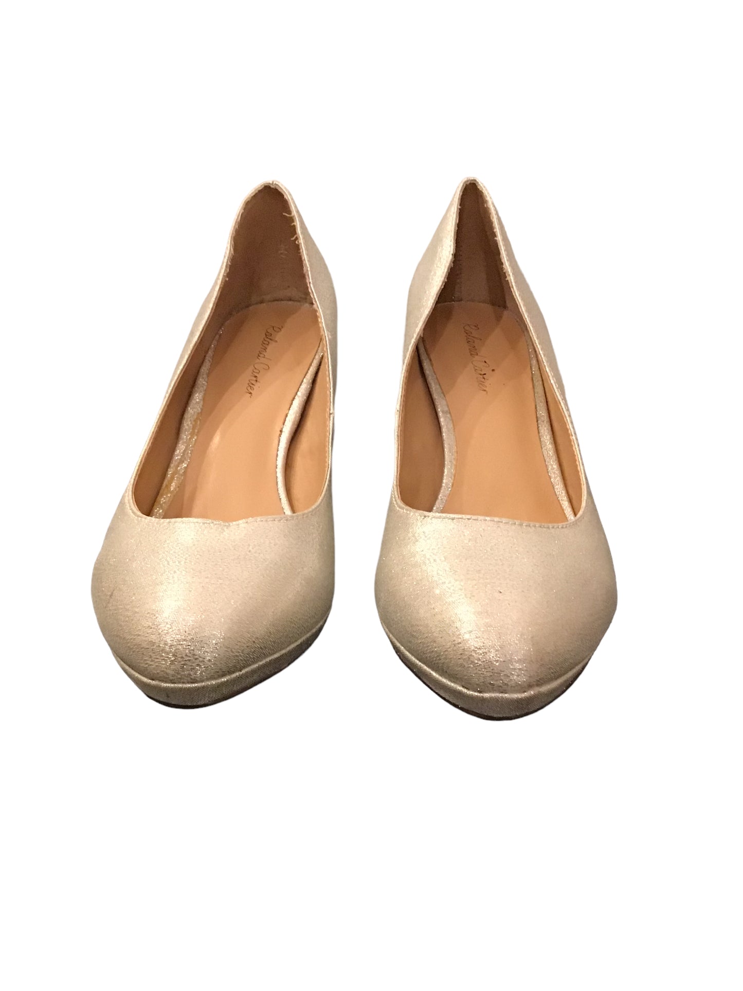 Womens Roland Cartier Silver Glitter Shoes (size UK 6 Euro 39)