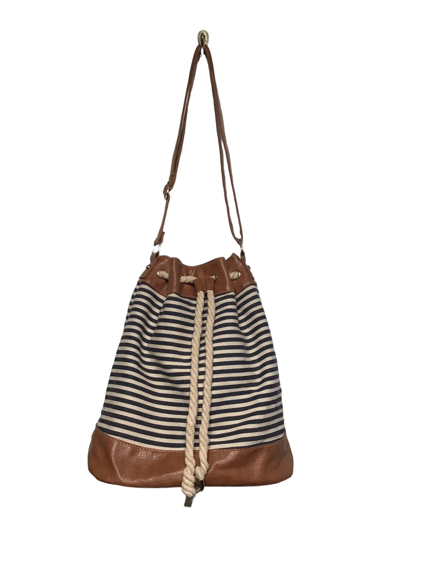 Navy and White Shoulder Bag (W36xH36cm)