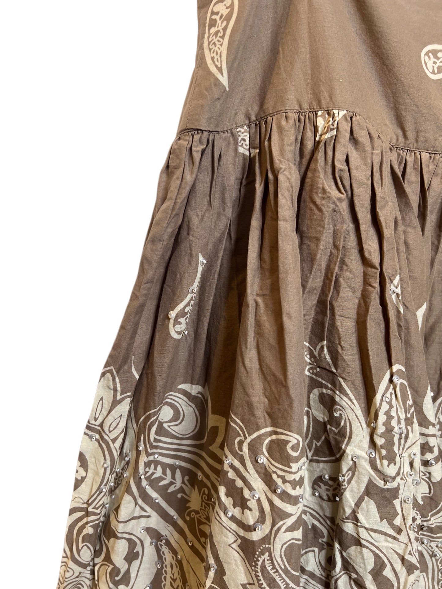 Khaki Pleated Skirt (Size XL)