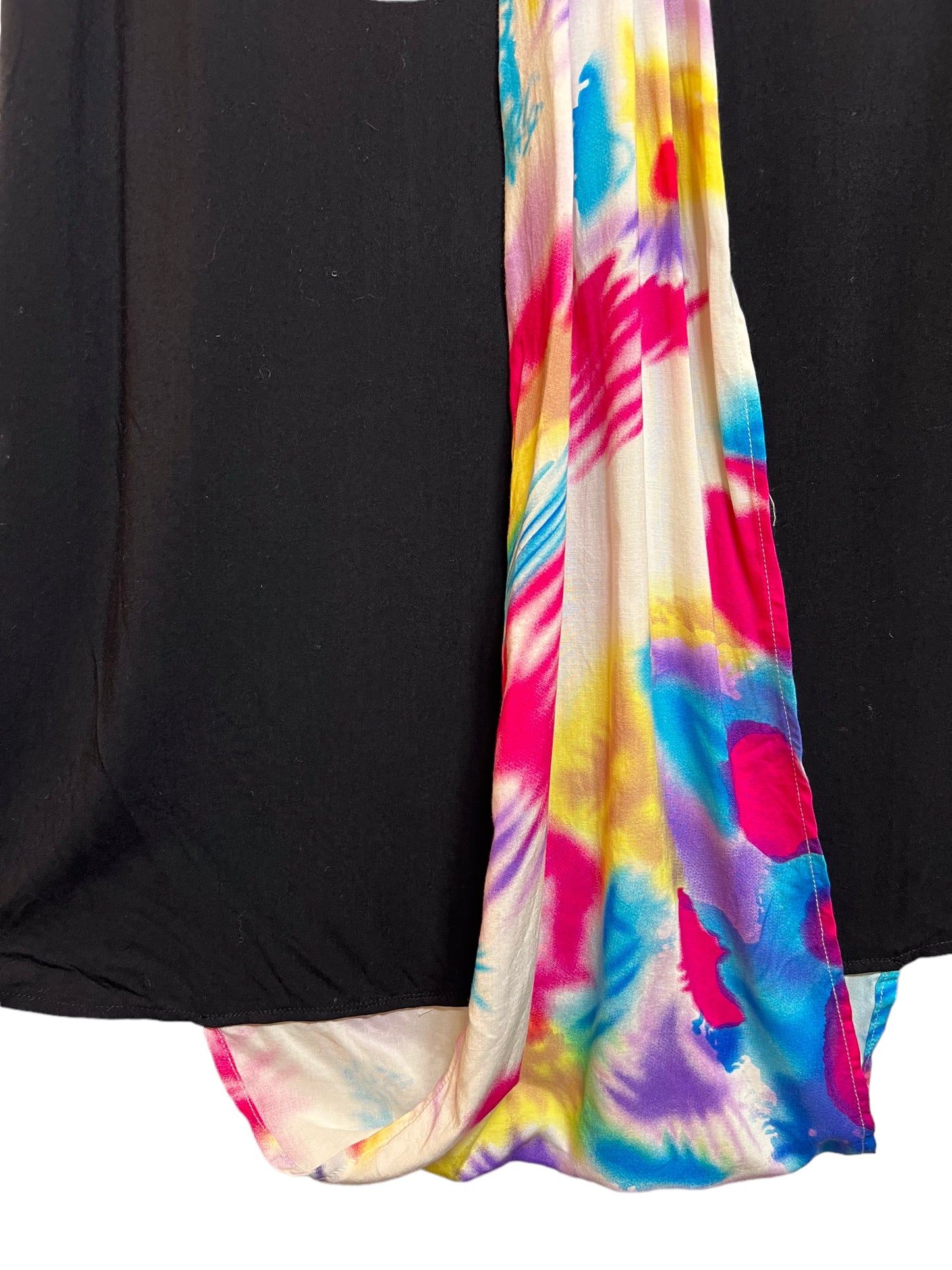 Women’s Black with Multicoloured Strip Dress (Size XS)