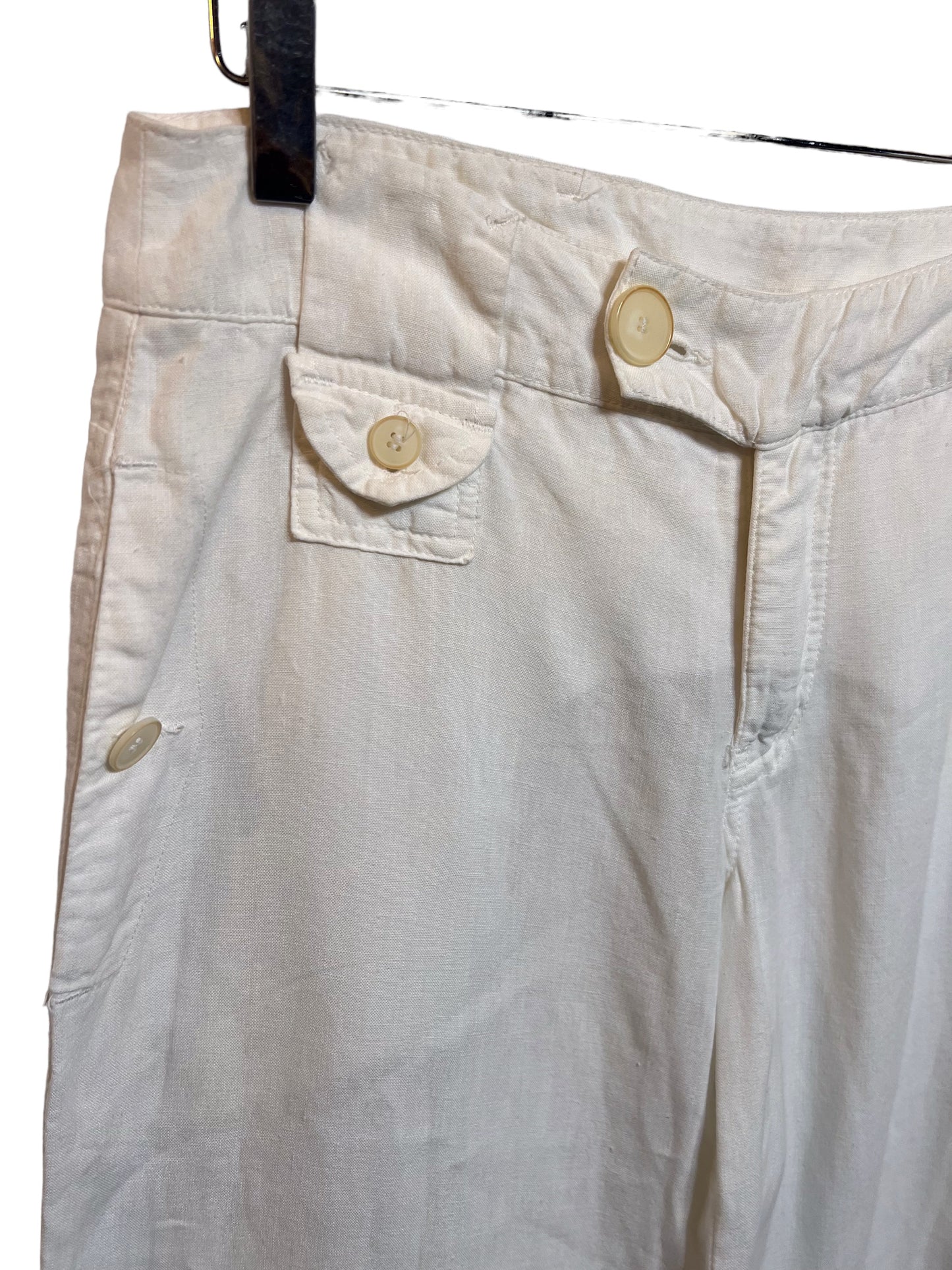 Women’s White Linen Trousers (Size W30)
