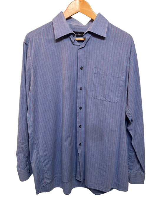 Blue Pinstripe Shirt (Size L)