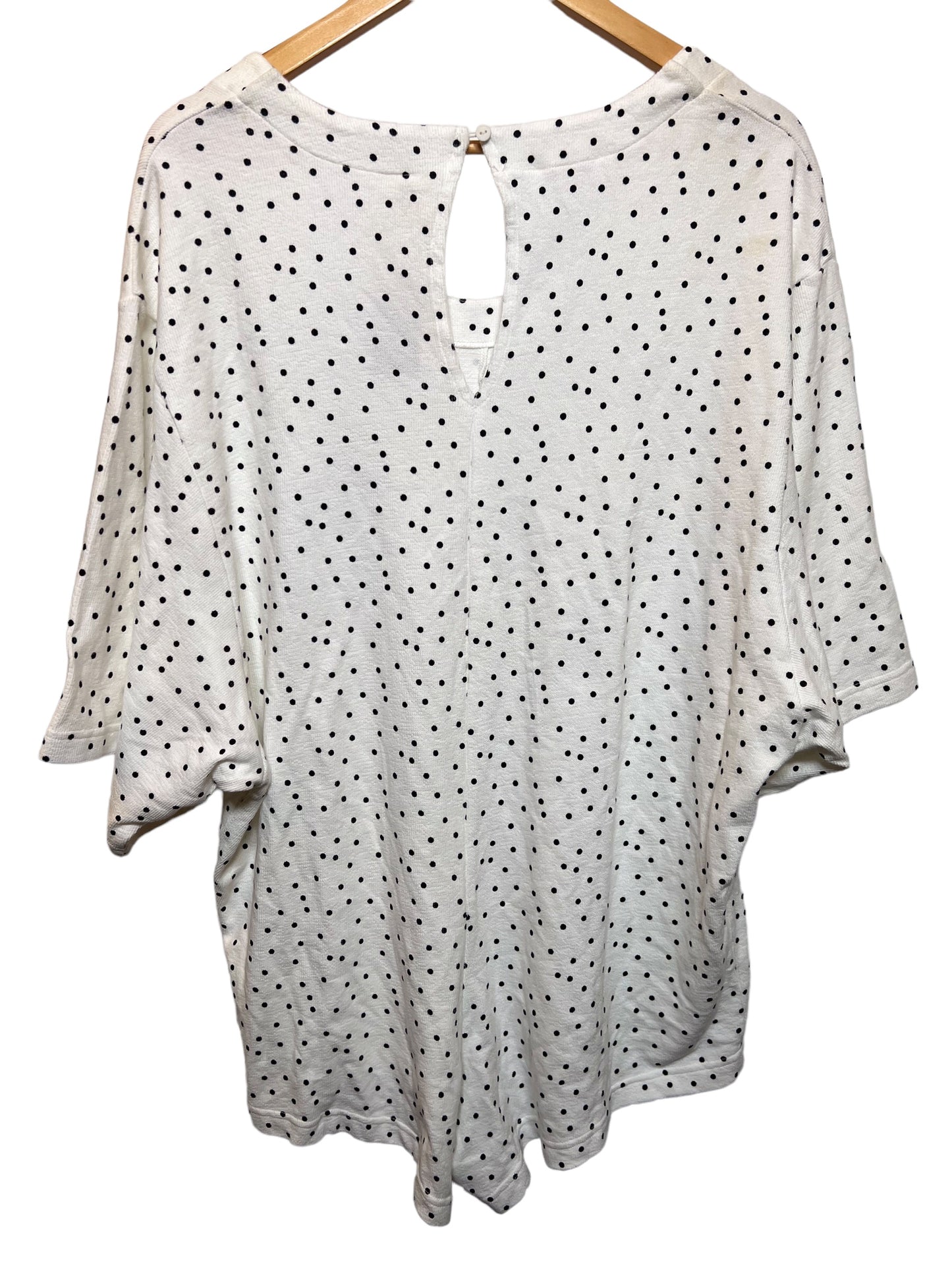 Zulu and Zephyr White Polka Dot Cardigan (Size XL)