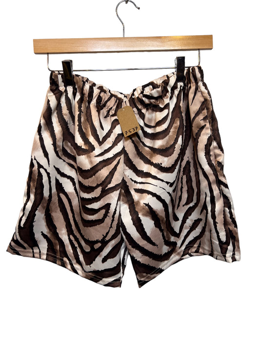 Unisex Zebra Patterned Shorts (Size XS)