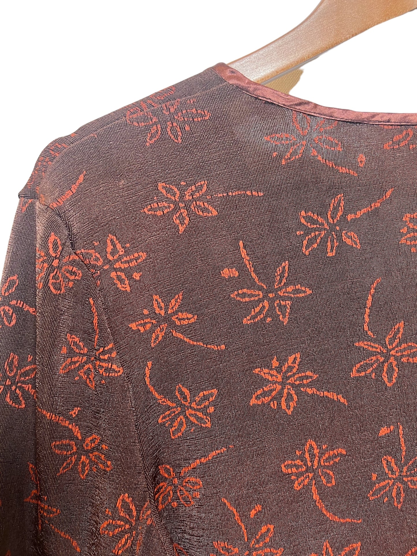 Alexon Women's Brown Floral Top (Size L)