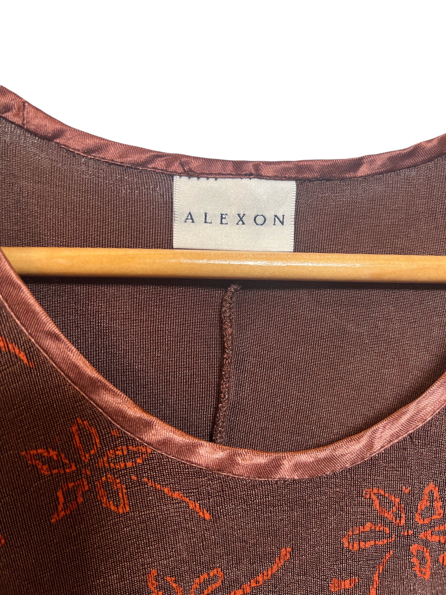 Alexon Women's Brown Floral Top (Size L)