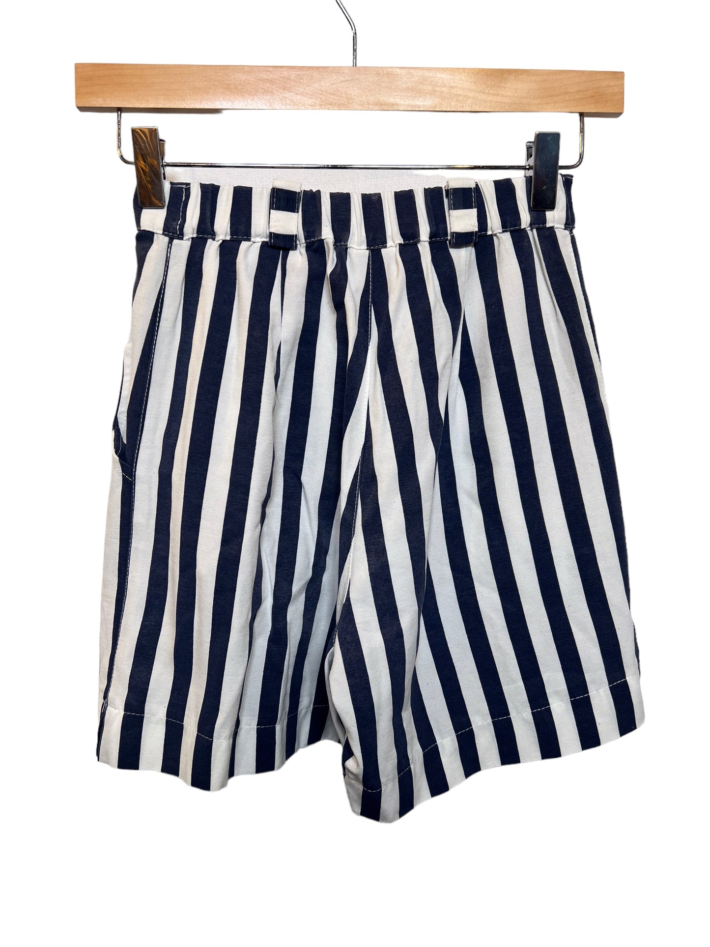 Women’s Black White Striped Shorts (Size XS)