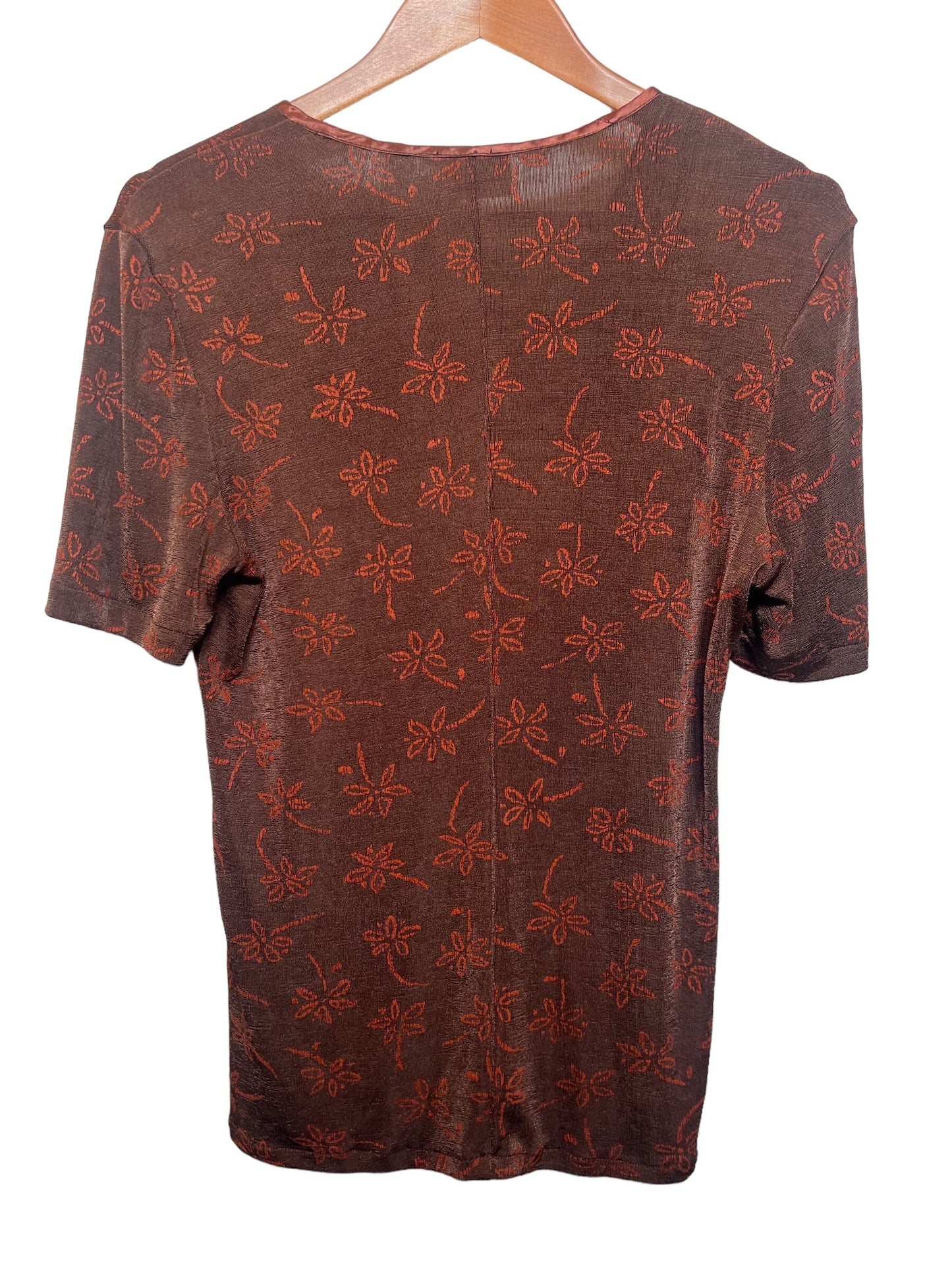 Alexon Women's Brown Floral Top (Size L)