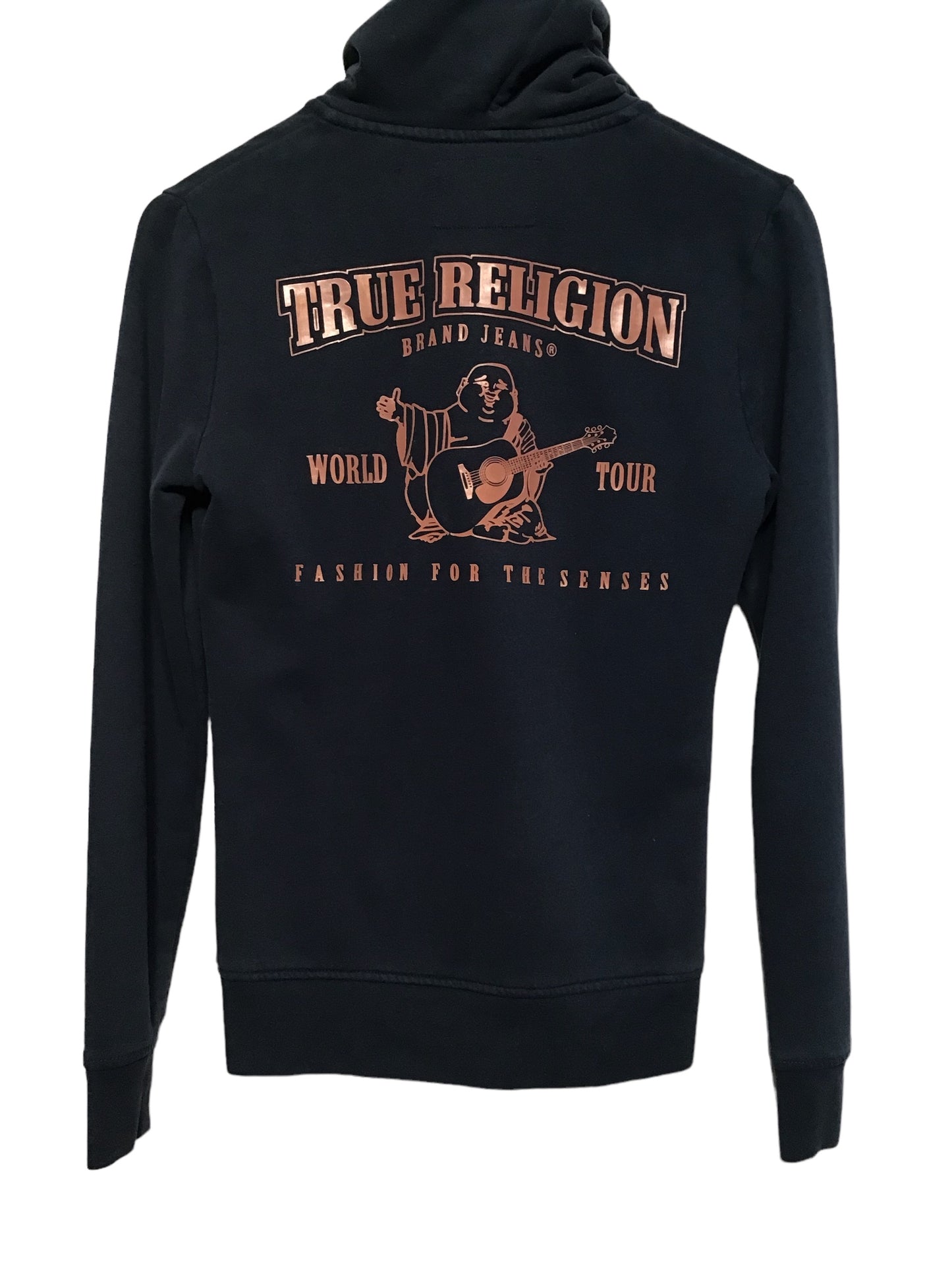 True Religion Navy Hoodie (Size XS)