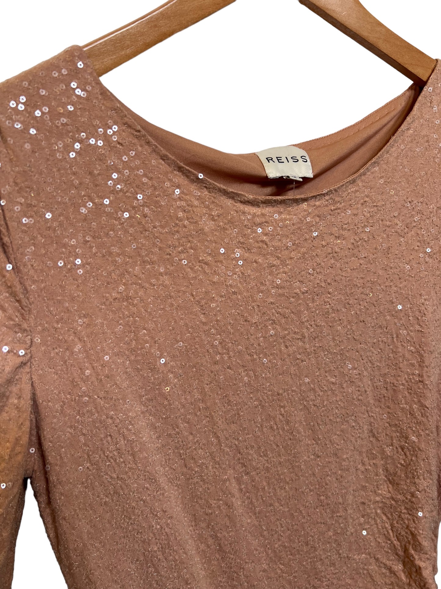 Reiss Womens Cream Dress (Size L)