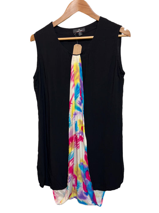 Women’s Black with Multicoloured Strip Dress (Size XS)