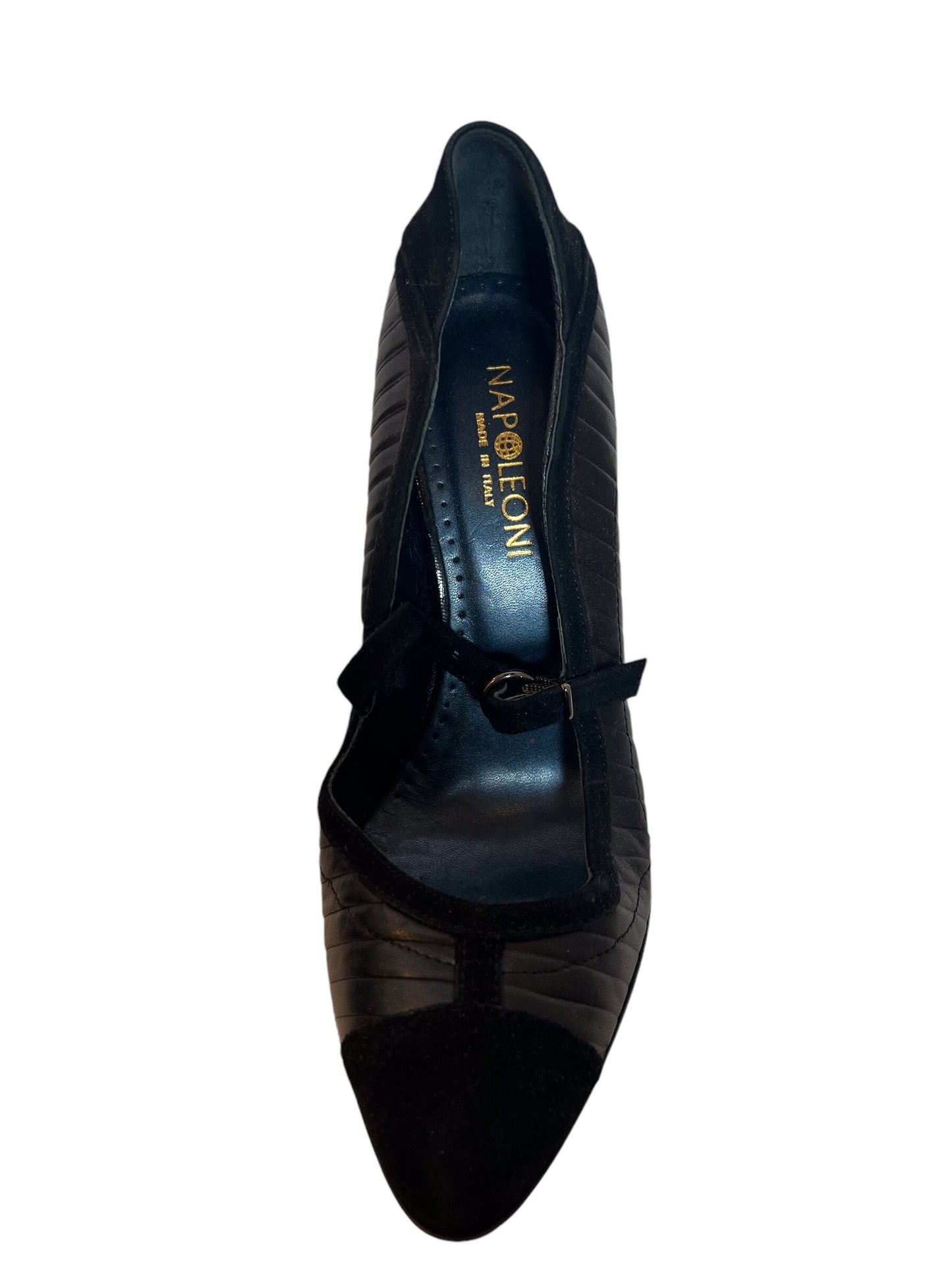 Napoleoni Black Cone Heels (Size 6)