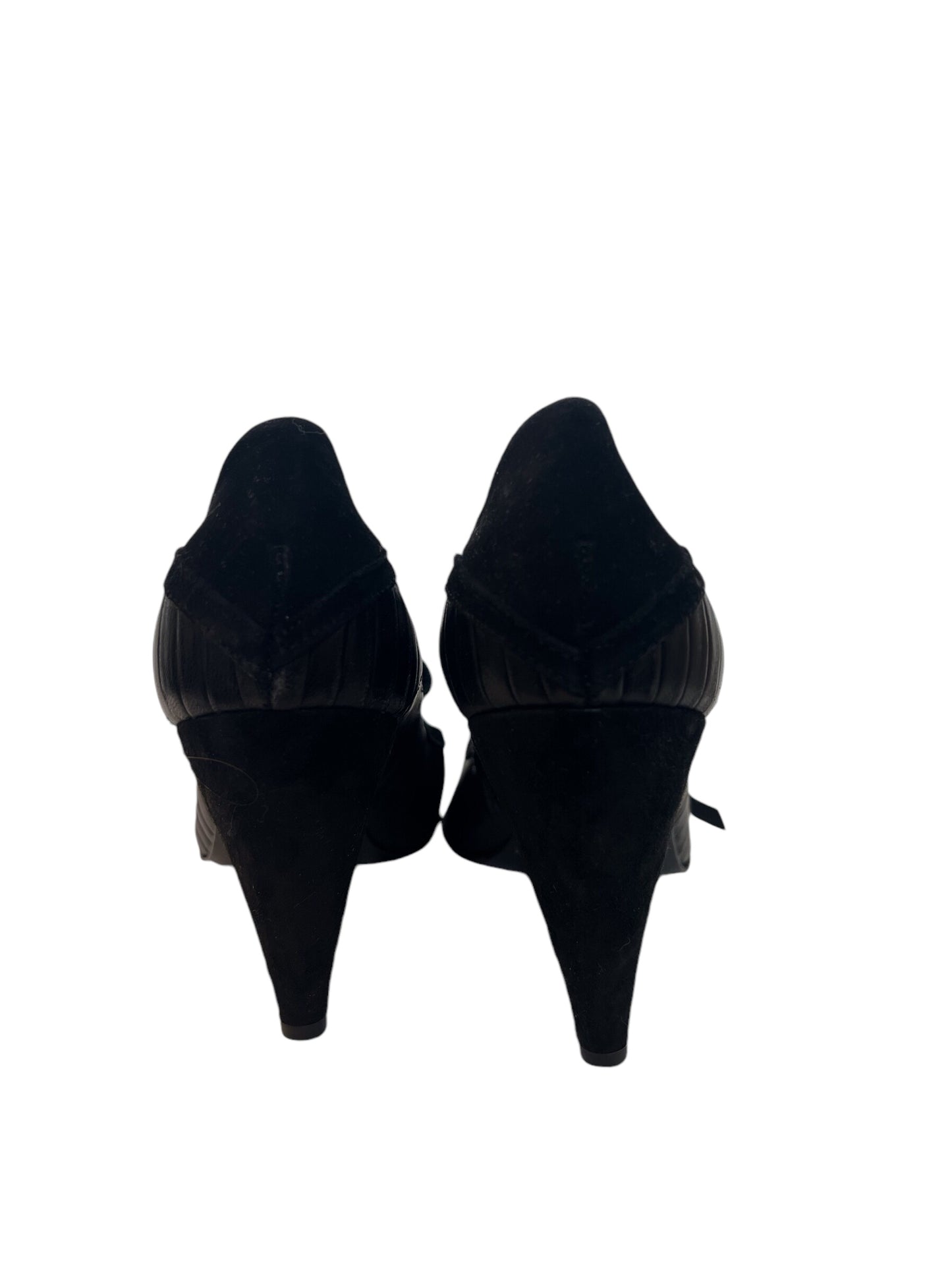 Napoleoni Black Cone Heels (Size 6)