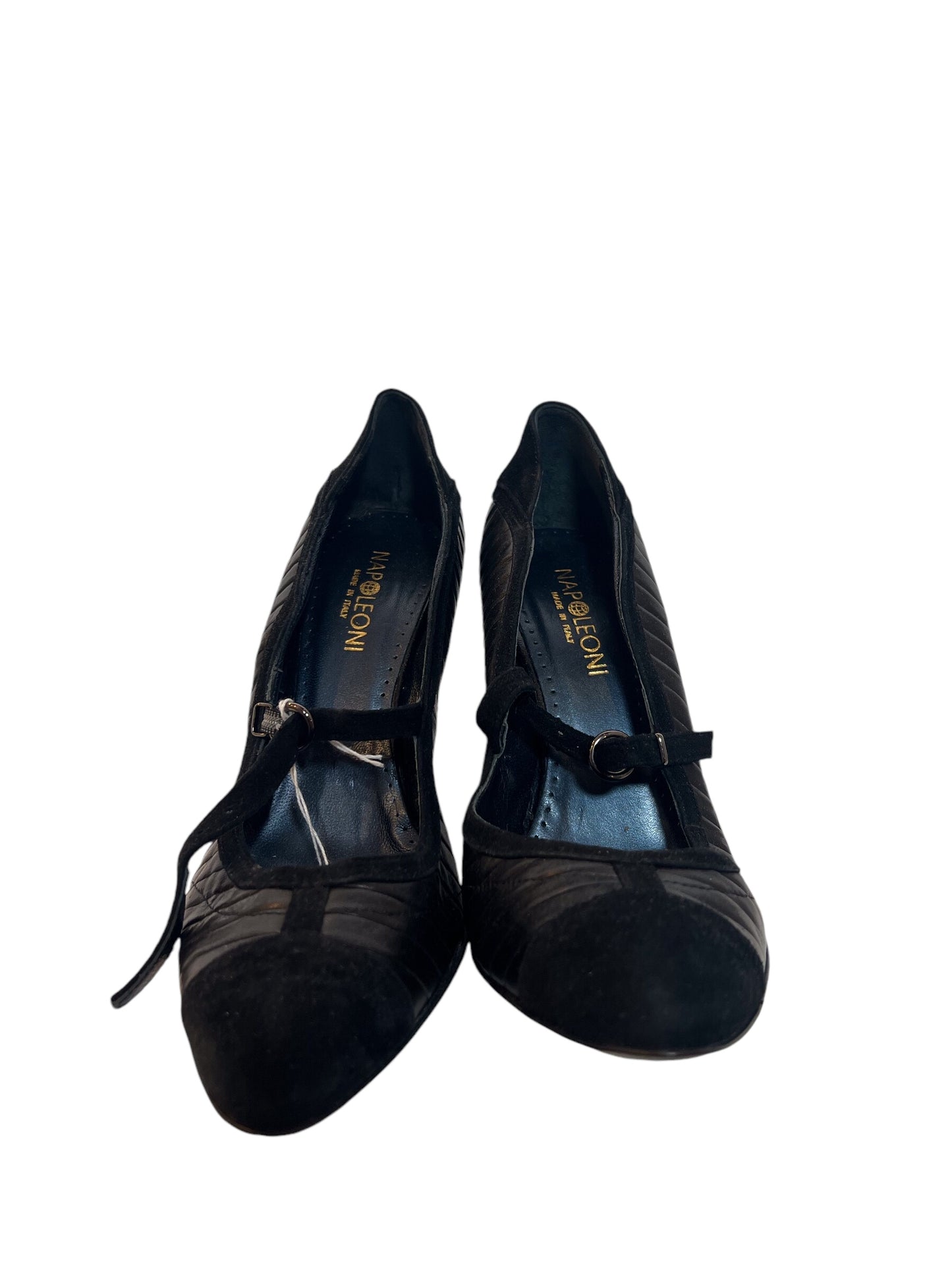 Napoleoni Black Cone Heels (Size 6)
