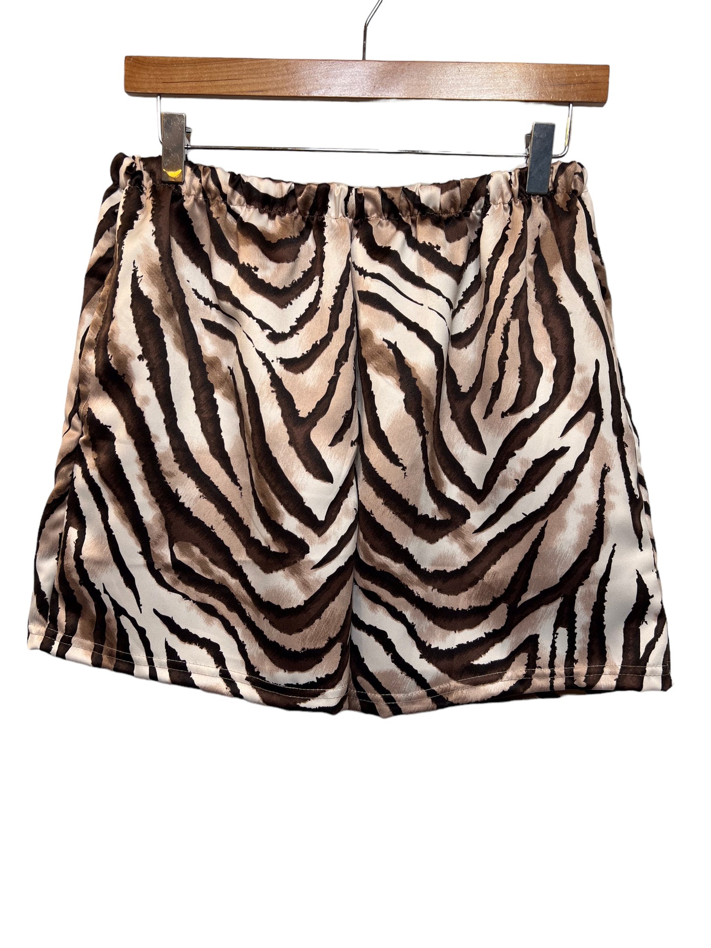 Unisex Zebra Patterned Shorts (Size XS)