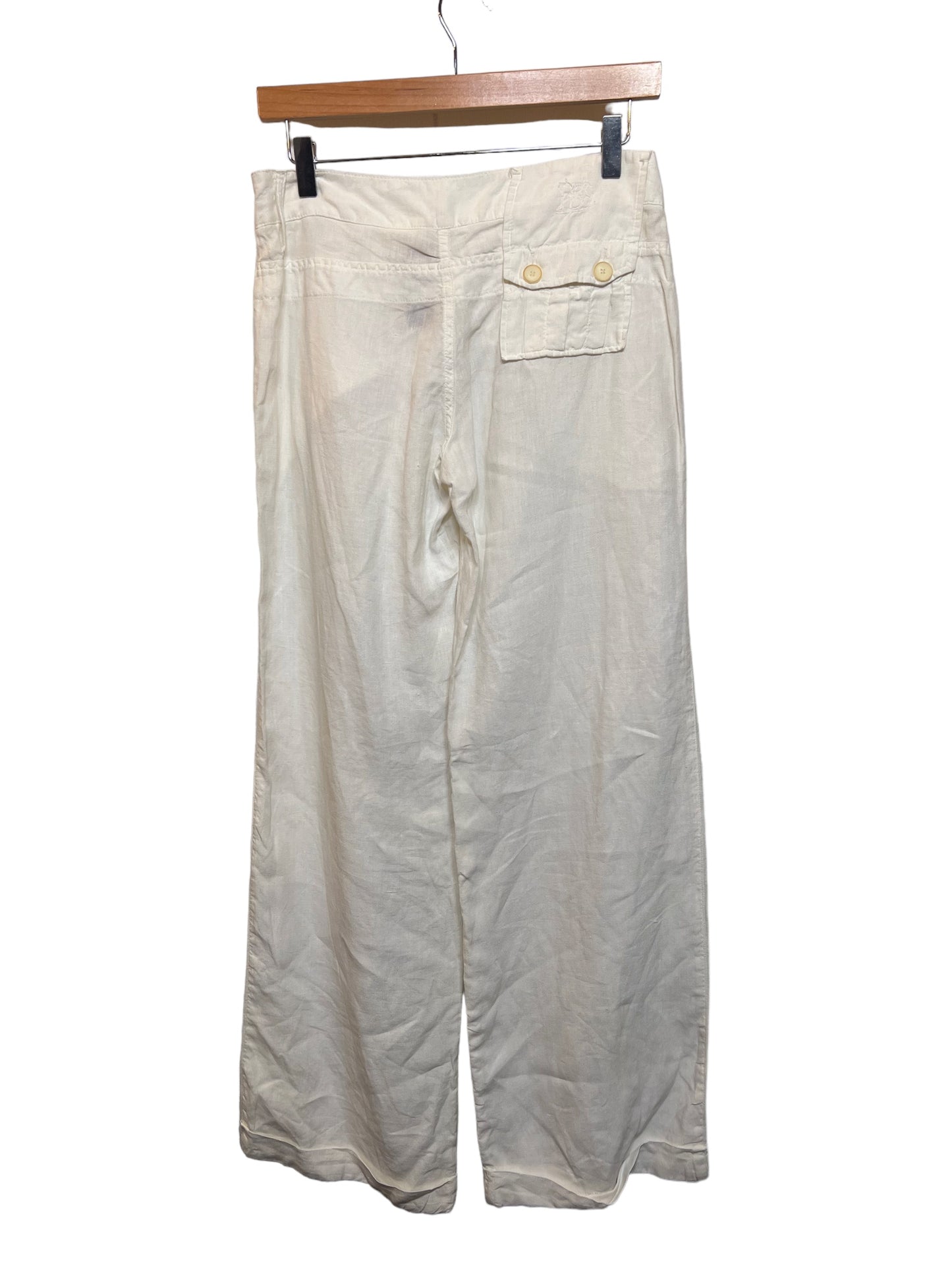 Women’s White Linen Trousers (Size W30)