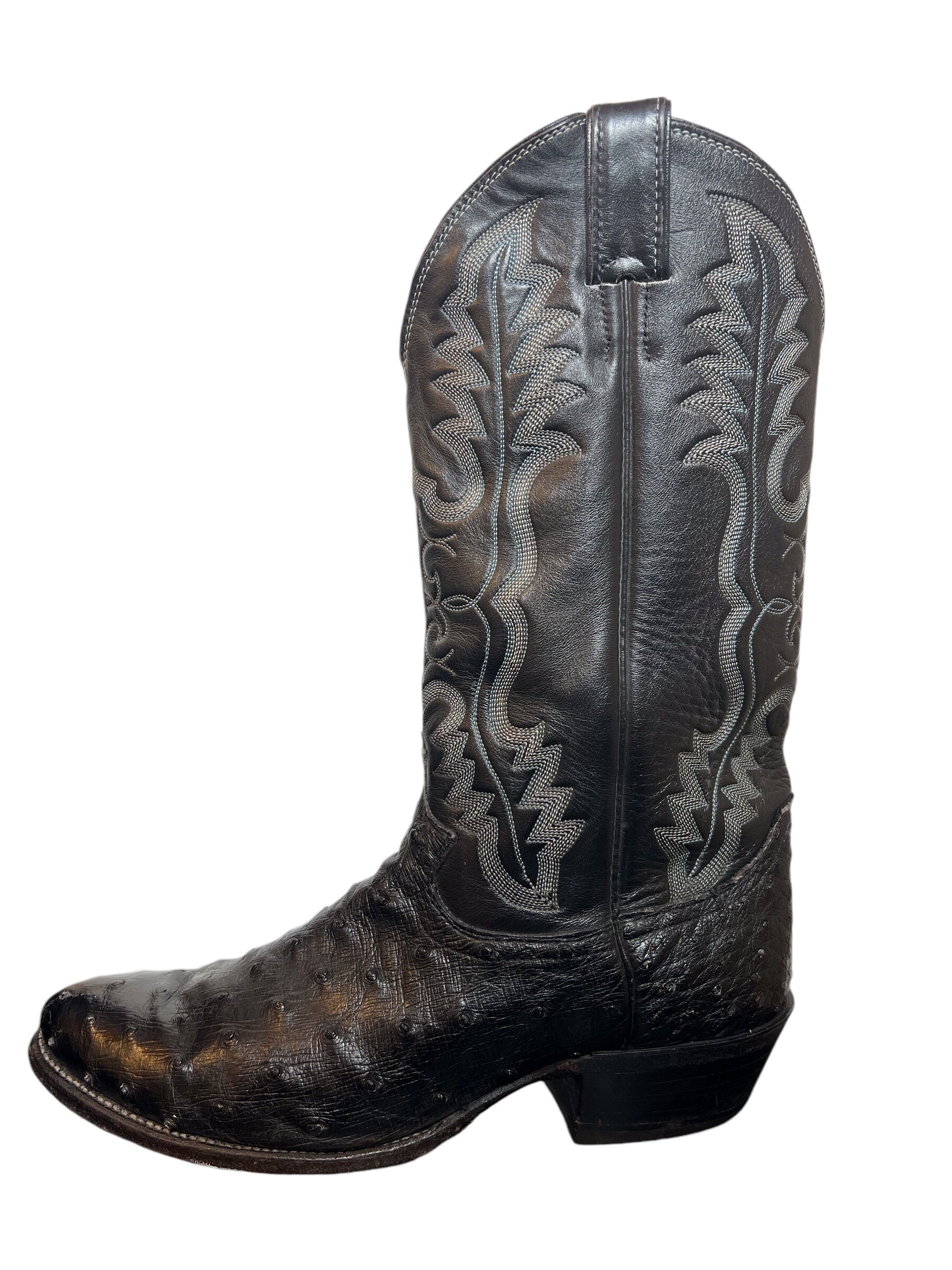 Black justin cowboy boots hotsell