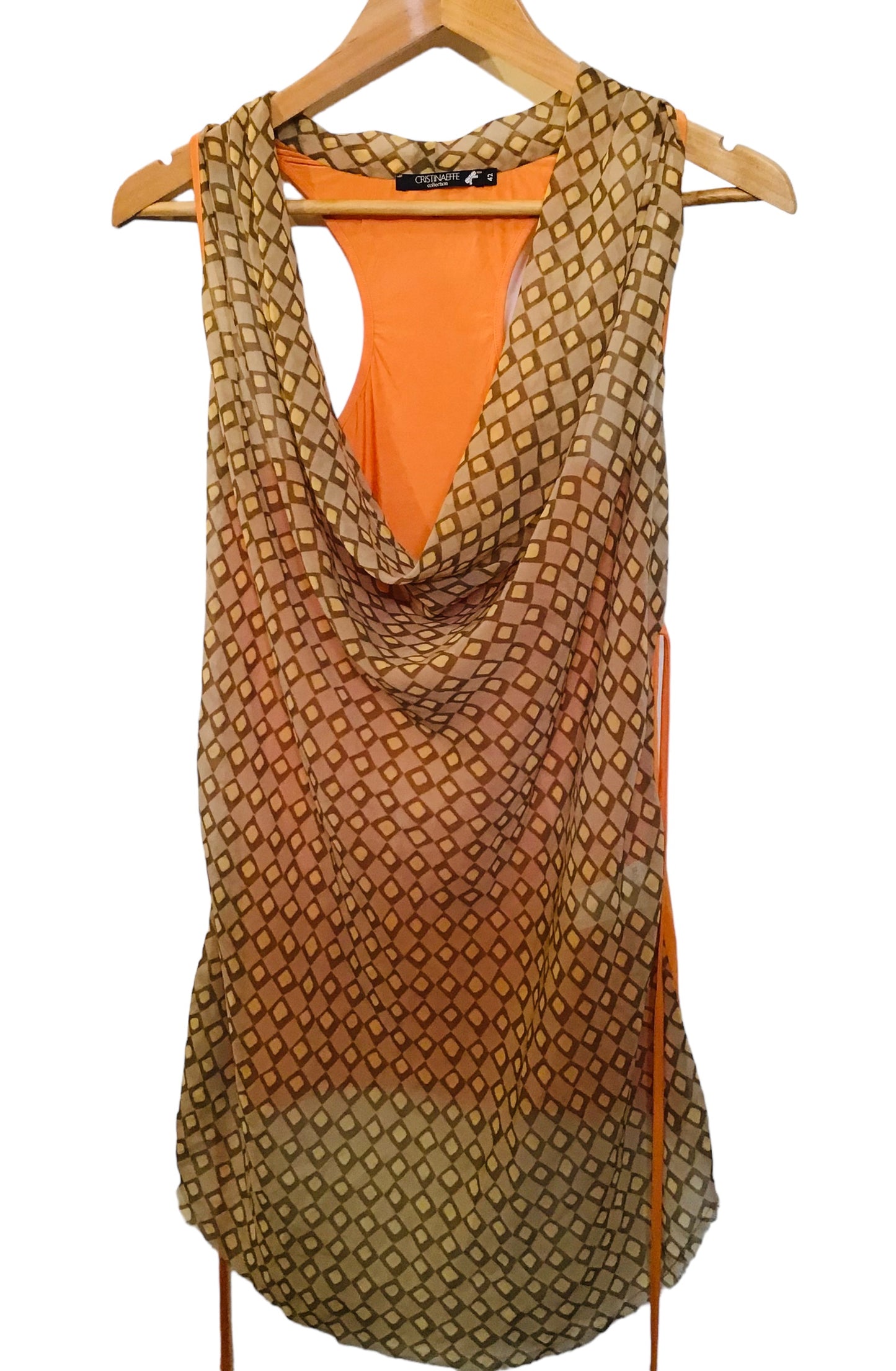 Women’s longline top by Italian designer Christina Effe (size 42, UK size 10)