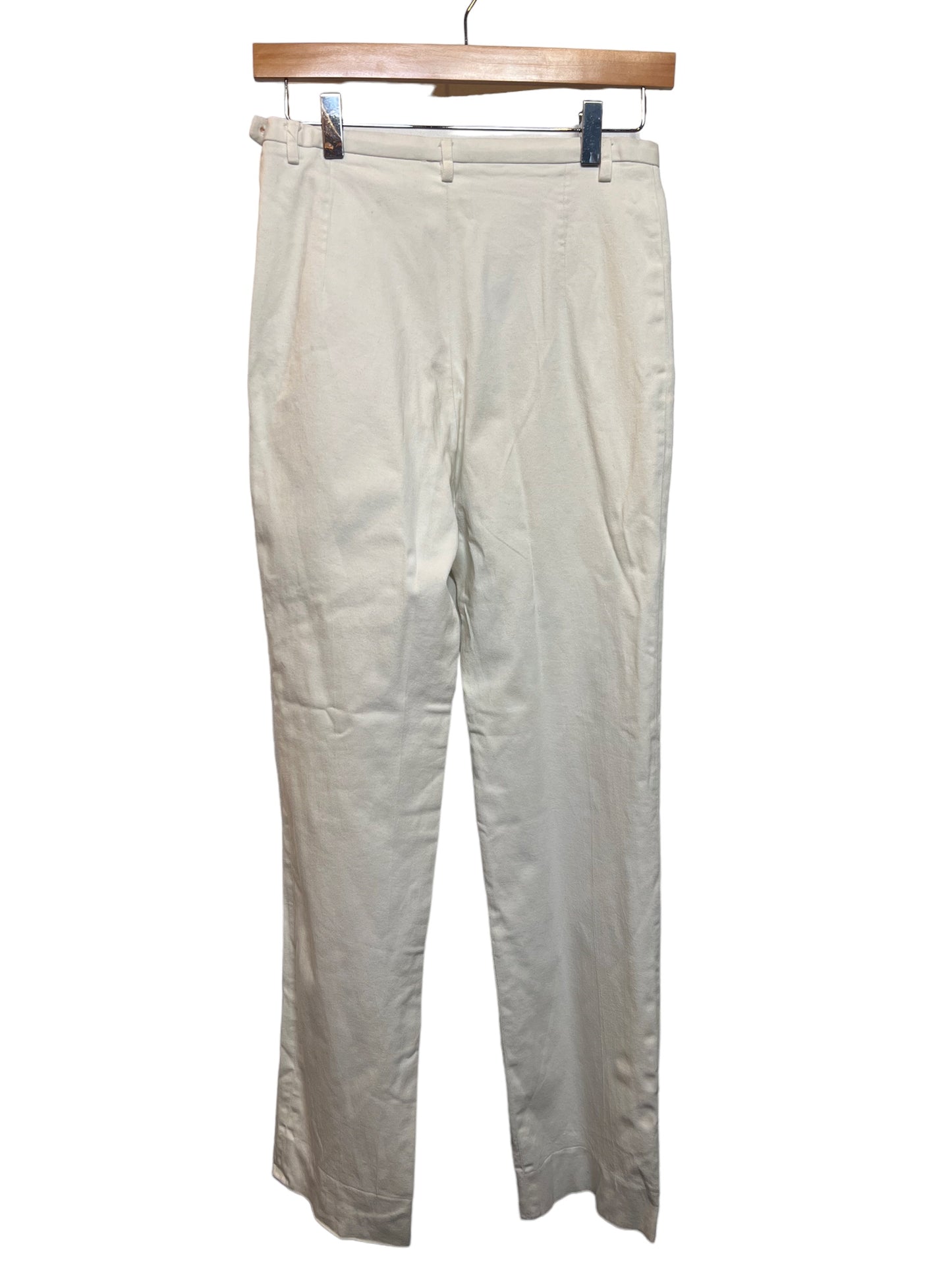 Vintage Burberry White Womens Trousers (Size 28x32)