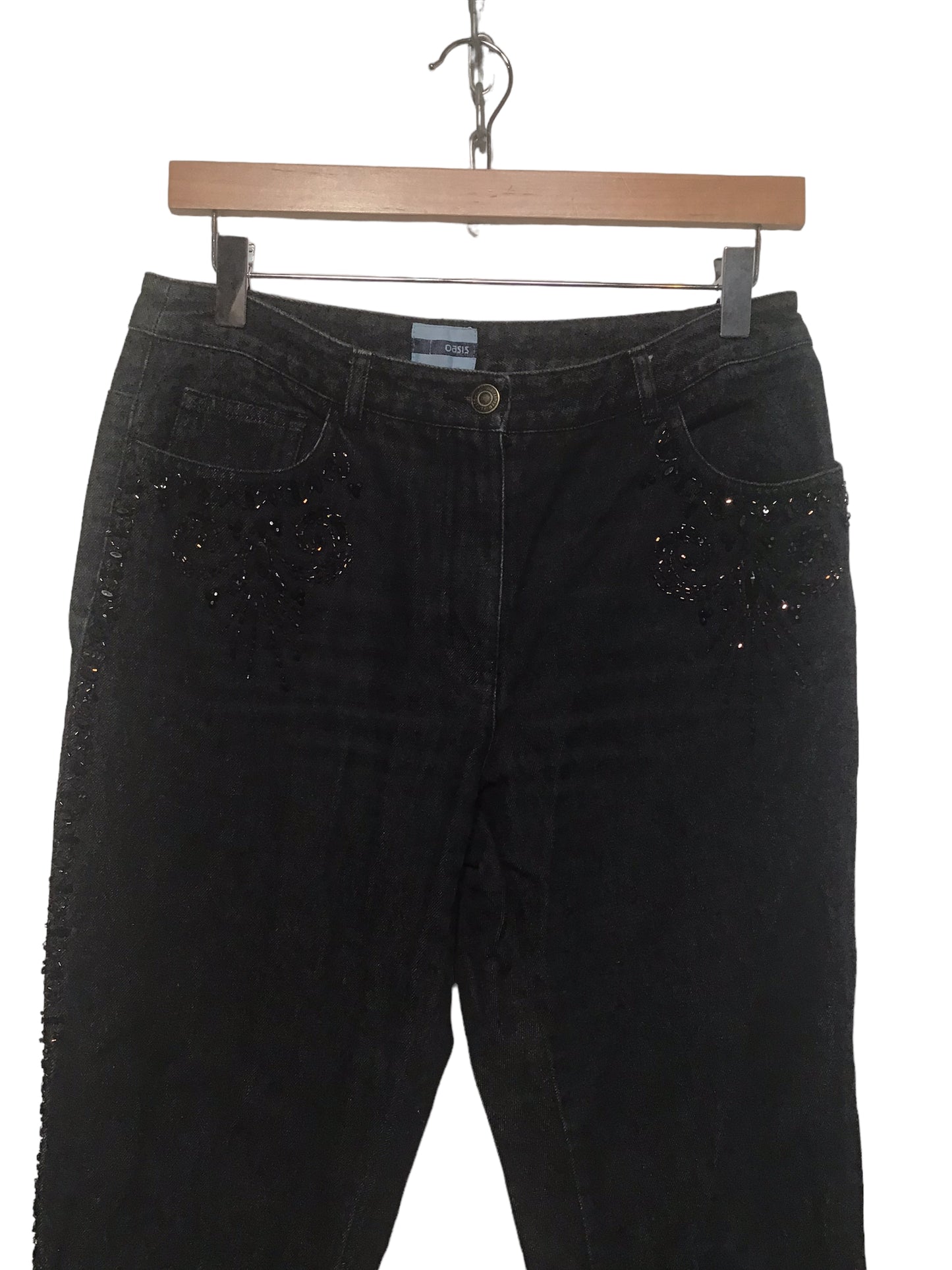 Oasis Black Denim Jeans (30x31)