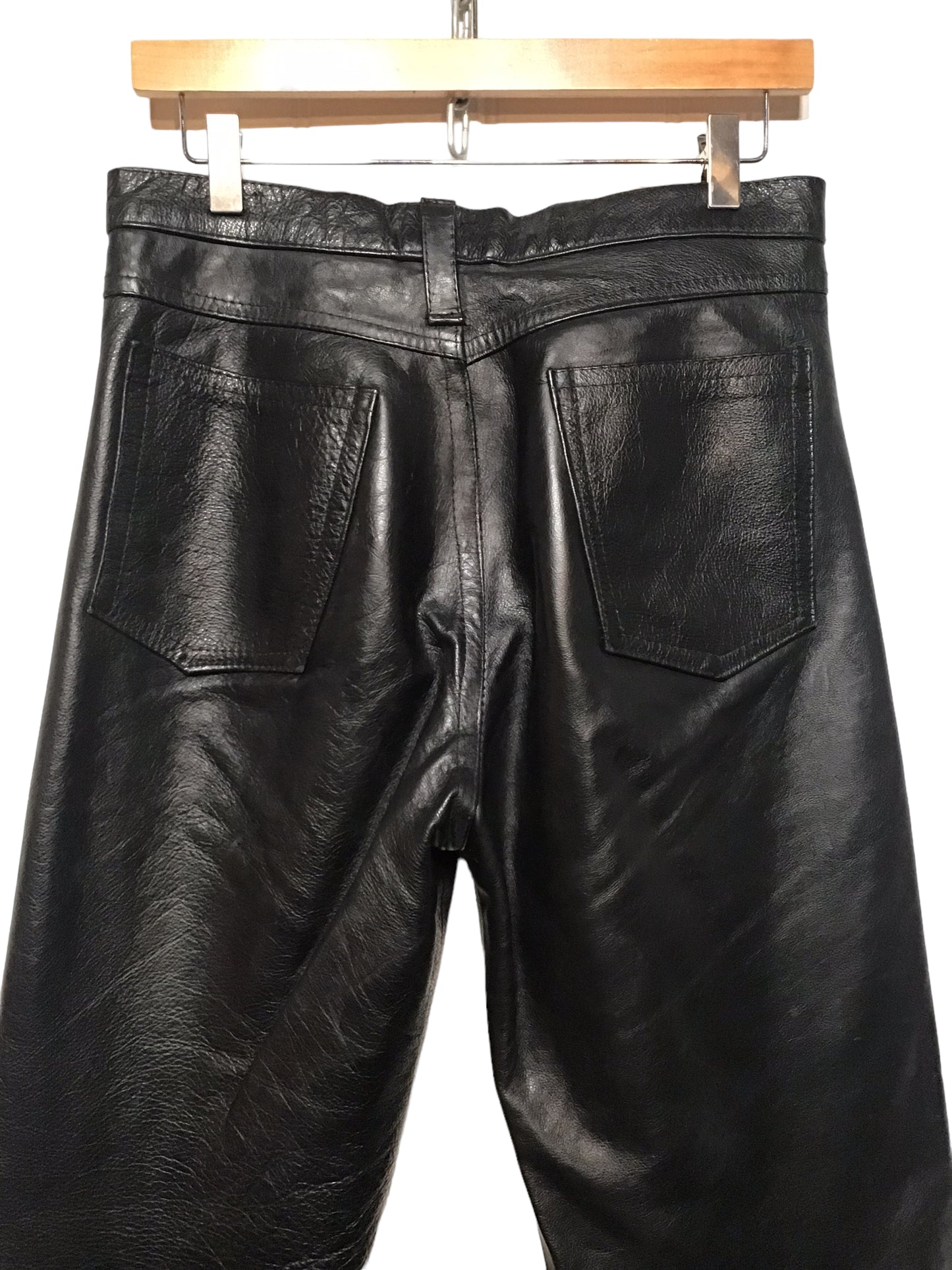 Black Leather Trousers (Size L)