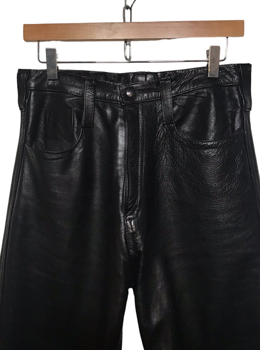 Black Leather Trousers (Size L)