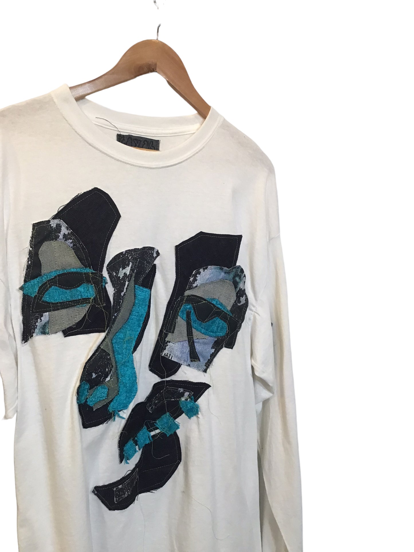 White Long Sleeved Top with Graphics (Size XXL)