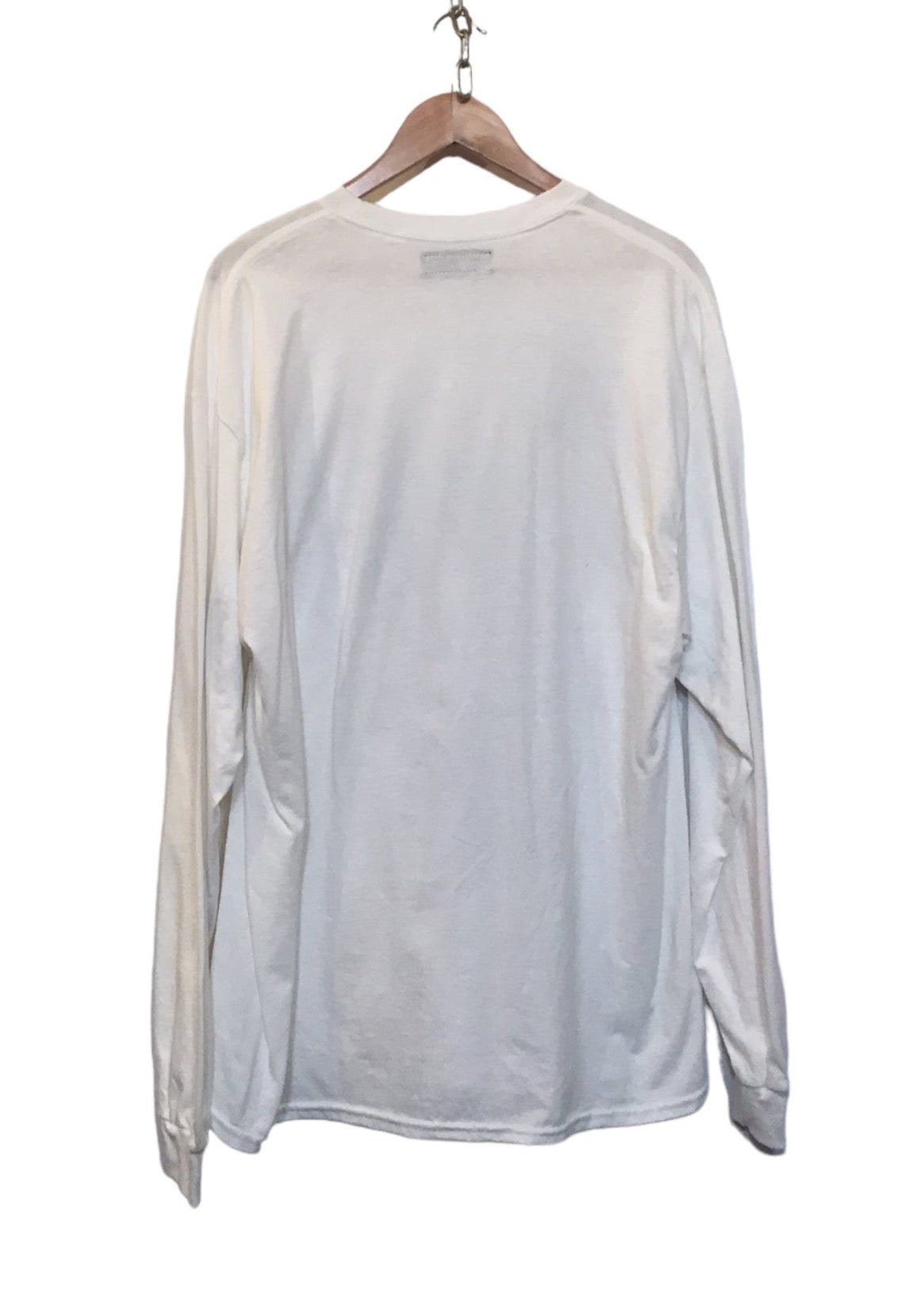White Long Sleeved Top with Graphics (Size XXL)