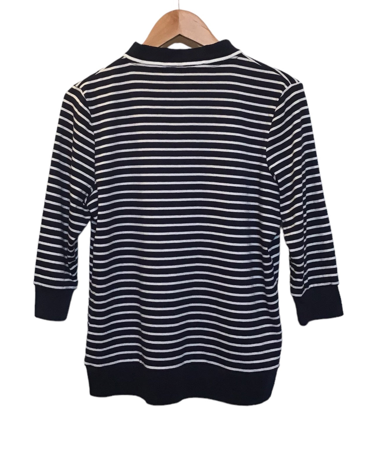 Tigi Cropped Sleeved Pinstriped Top (Size M)