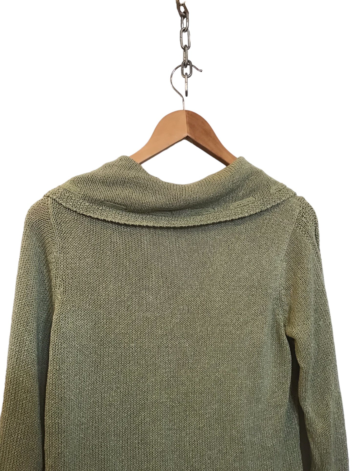 Green Knitted Cardigan (Size L)