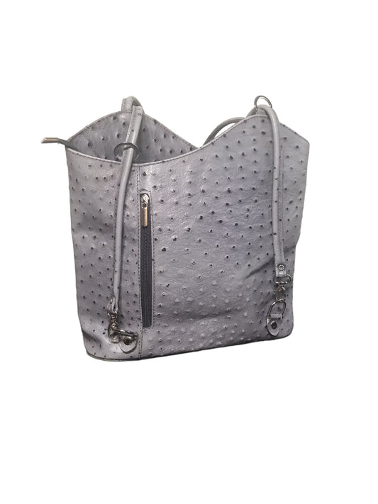 Grey Leather Bag (W28xH28cm)