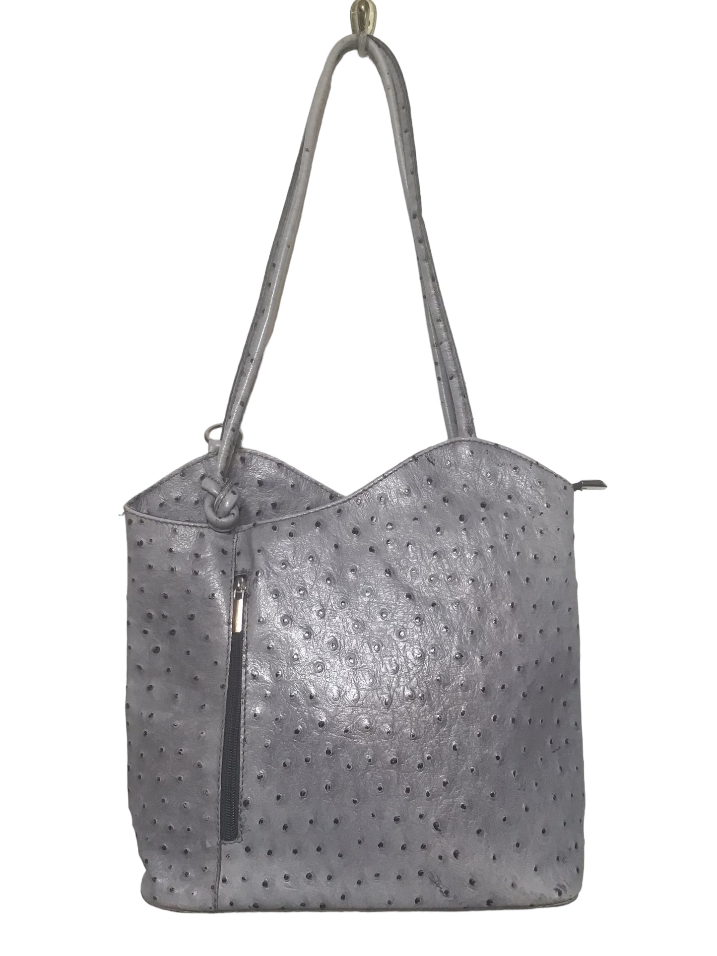 Grey Leather Bag (W28xH28cm)