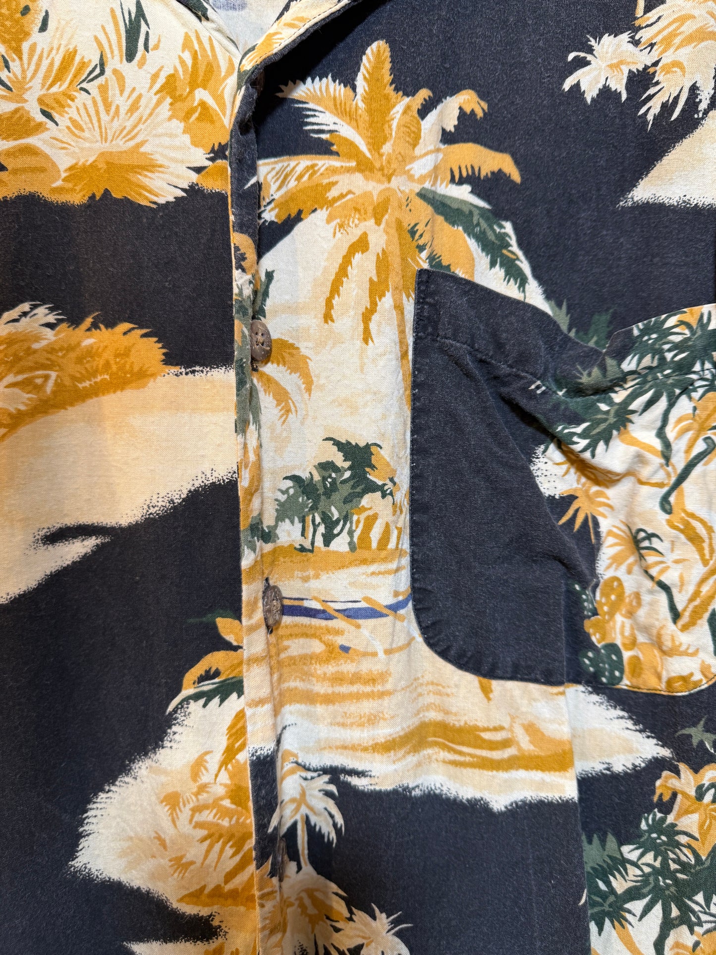 Linguine And Bob Mens Black Hawaiin Shirt (Size M)