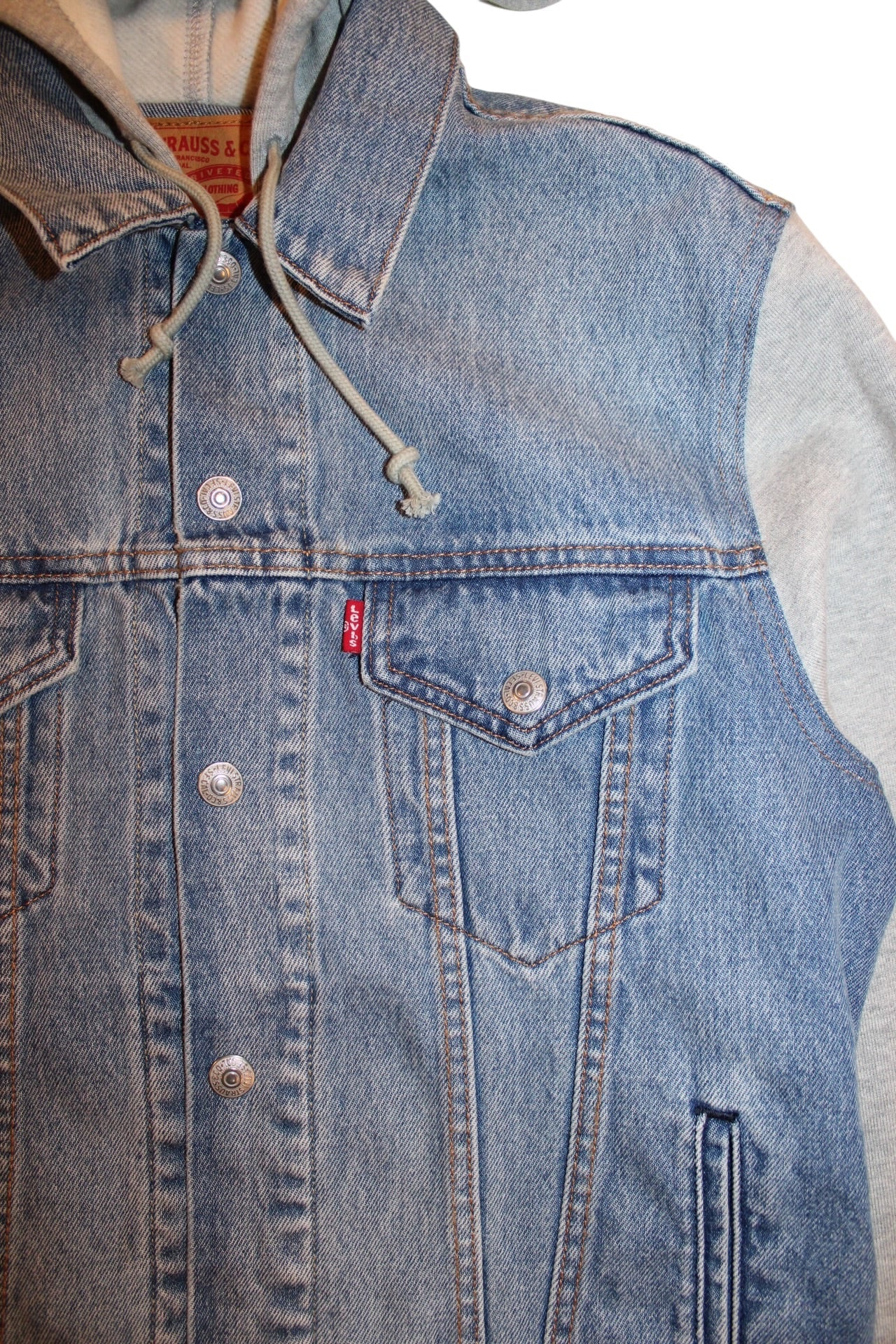 Levi Hooded Denim Jacket (Size S)