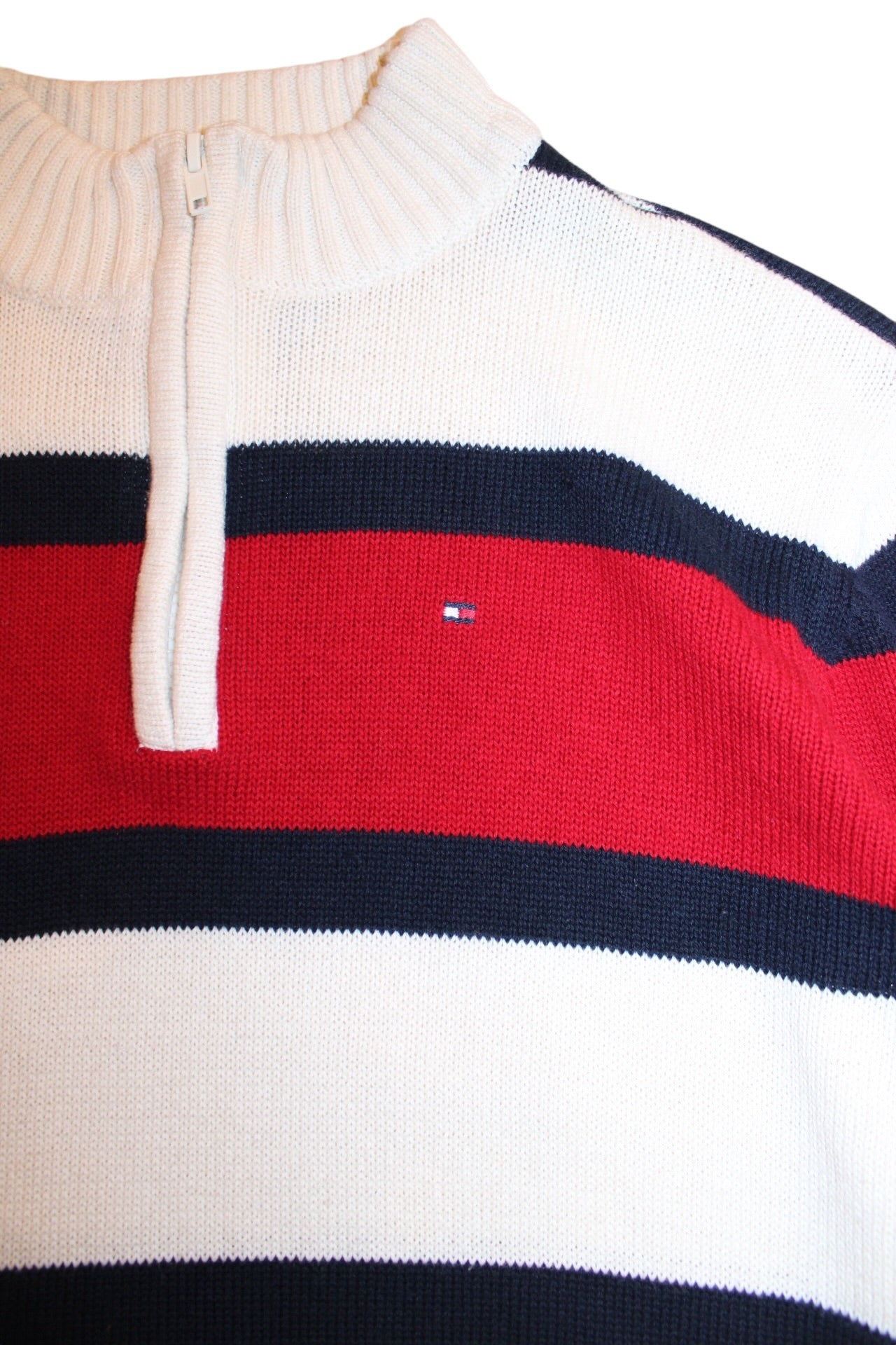 Tommy Hilfiger Knitted Quarter Zip (Size L)