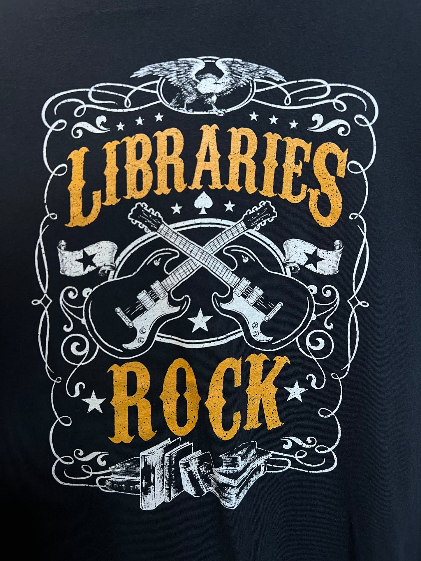 Libraries Rock Mens Black T Shirt (Size M)