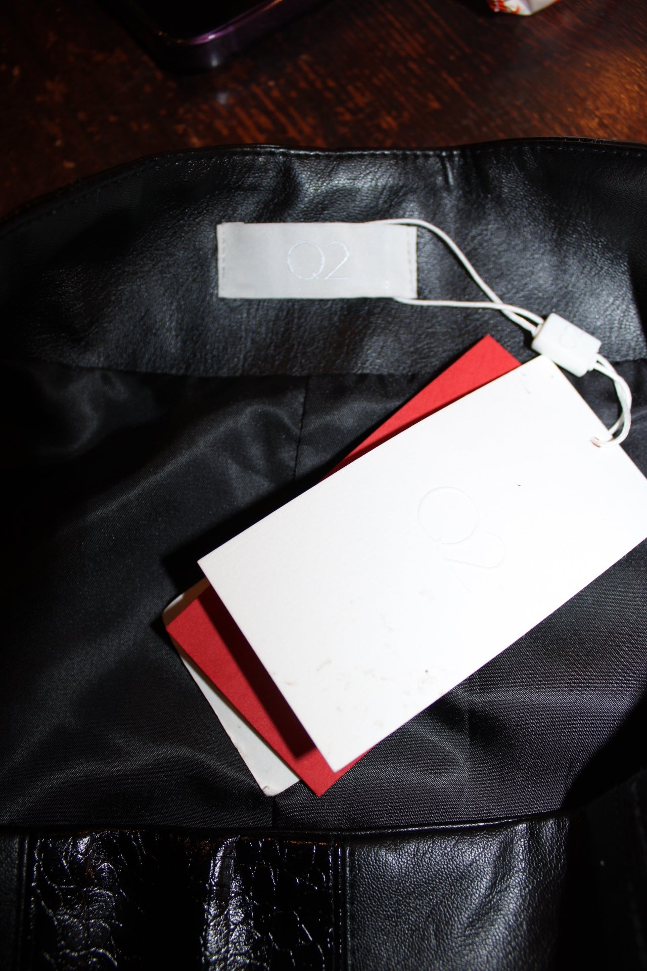 Q2 Leather Skirt (W32)