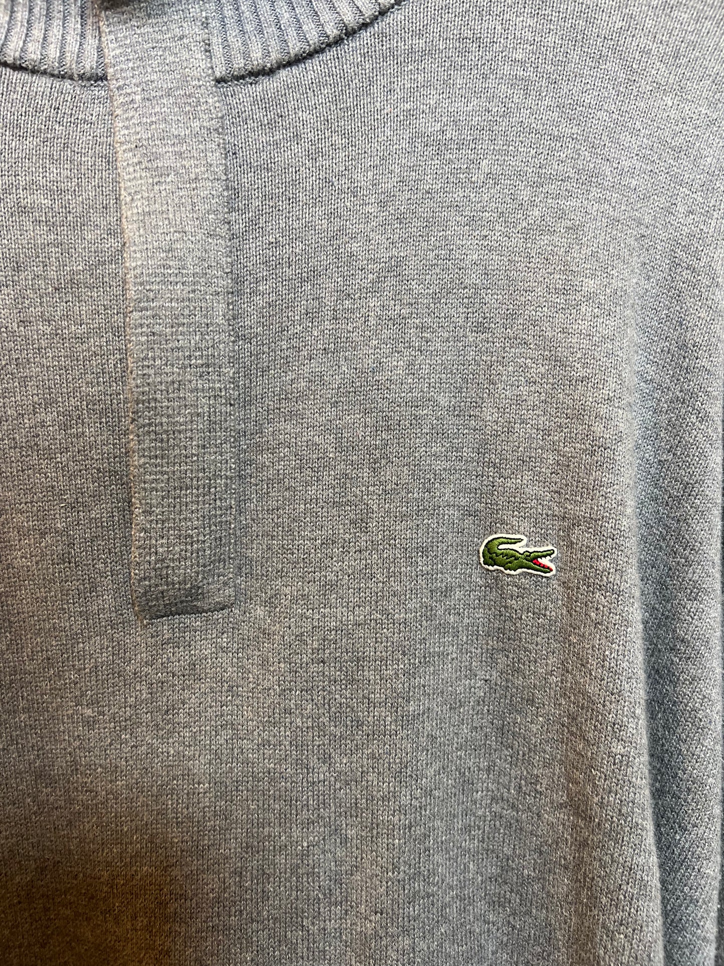 Lacoste Grey Quarter Zip (Size L)