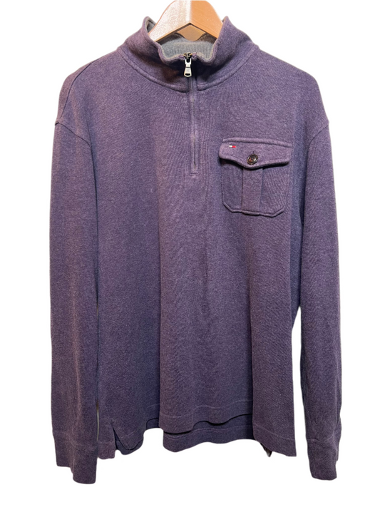 Tommy Hilfiger Purple Quarter Zip (Size L)