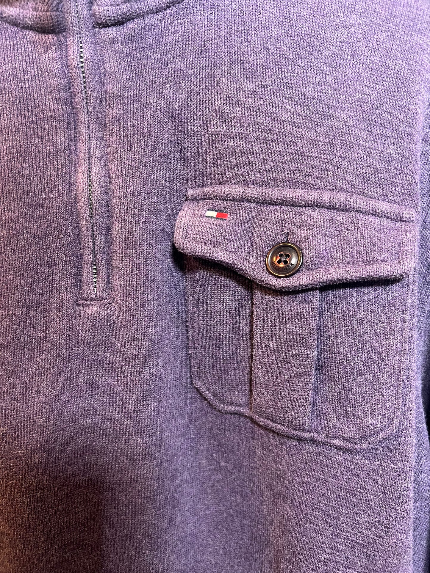 Tommy Hilfiger Burgundy Quarter Zip (Size L)