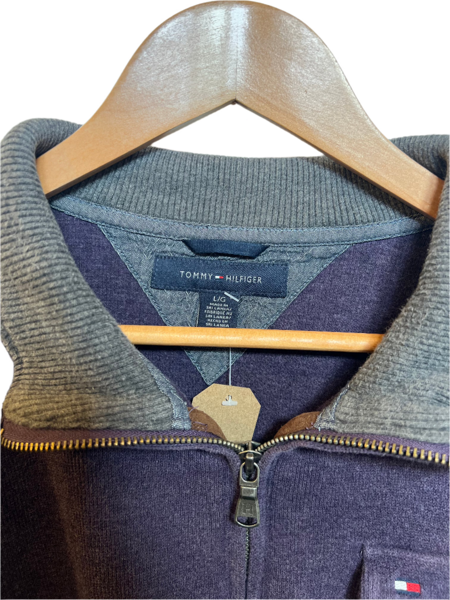 Tommy Hilfiger Burgundy Quarter Zip (Size L)