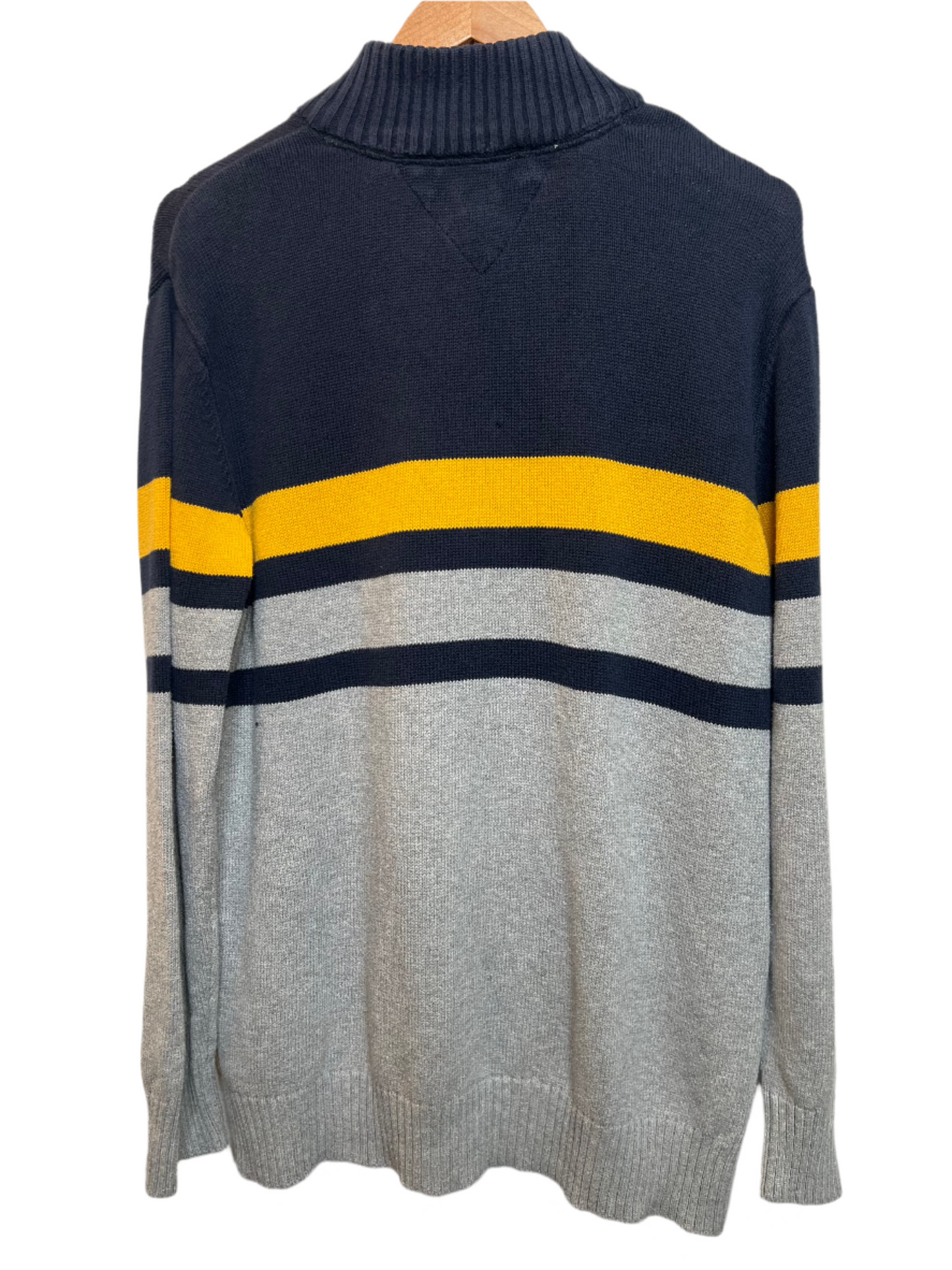 Tommy Hilfiger Striped Quarter Zip (Size XL)