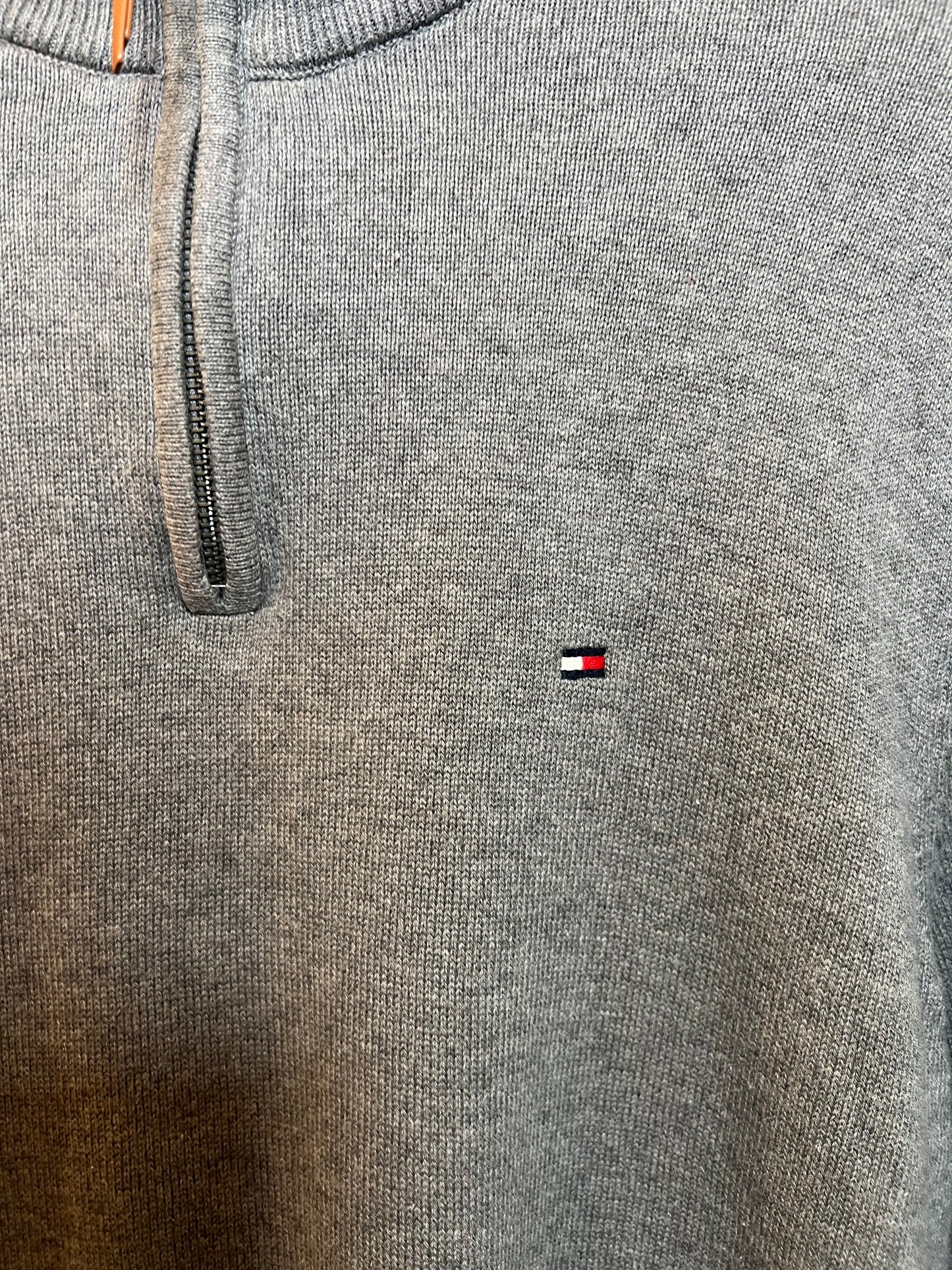 Tommy Hilfiger Grey Quarter Zip (Size L)