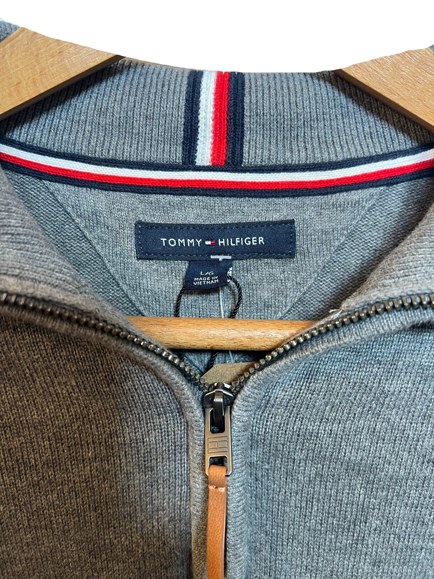 Tommy Hilfiger Grey Quarter Zip (Size L)