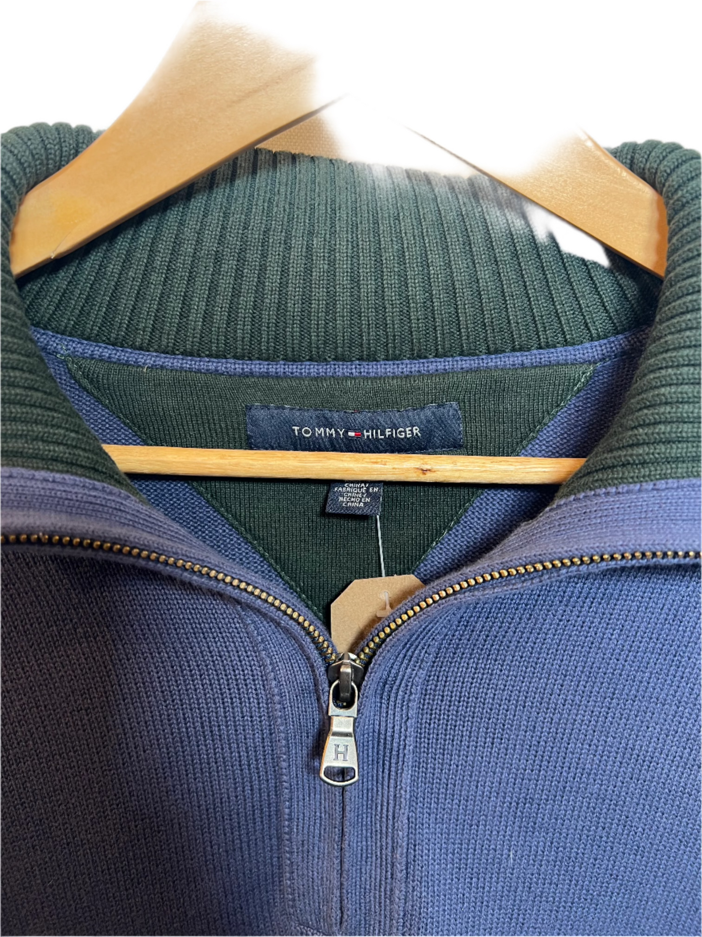 Tommy Hilfiger Blue Quarter Zip (Size XL)